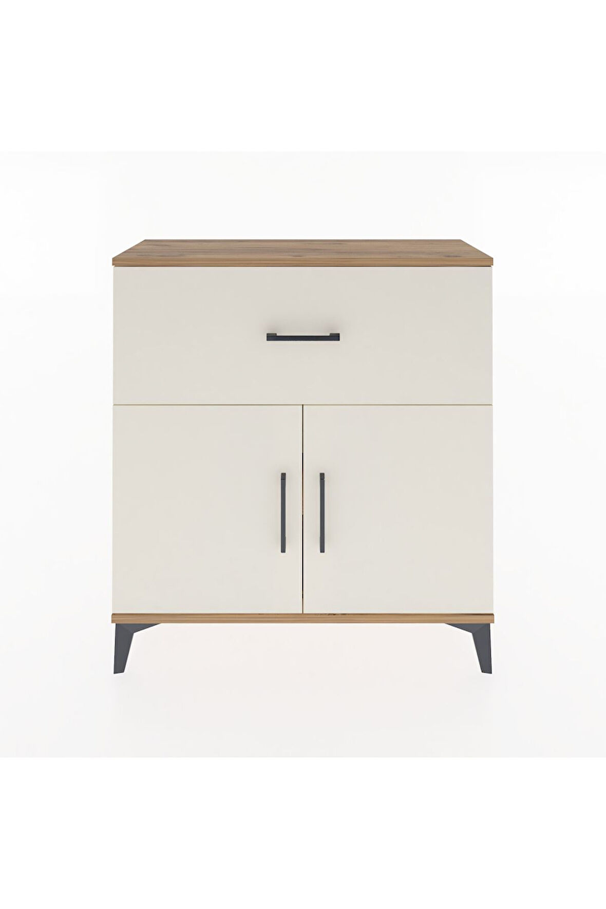 Arges Şifonyer Tek Raflı Tek Çekmeceli 2 Kapaklı 88x30x96 Çam-Aytaşı