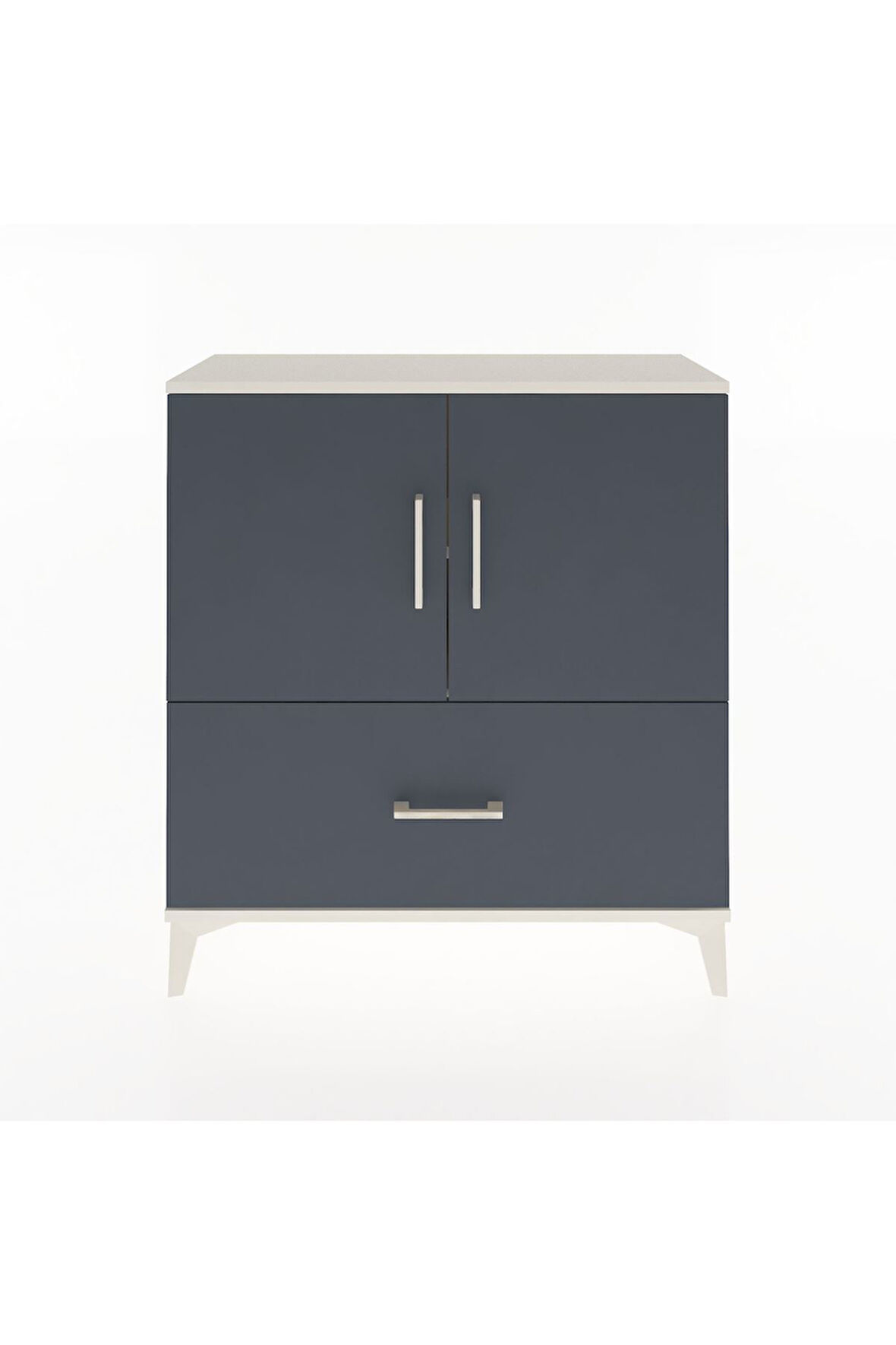 Arges Şifonyer 2 Raflı Tek Çekmeceli 2 Kapaklı 88x30x96 Aytaşı-Antrasit