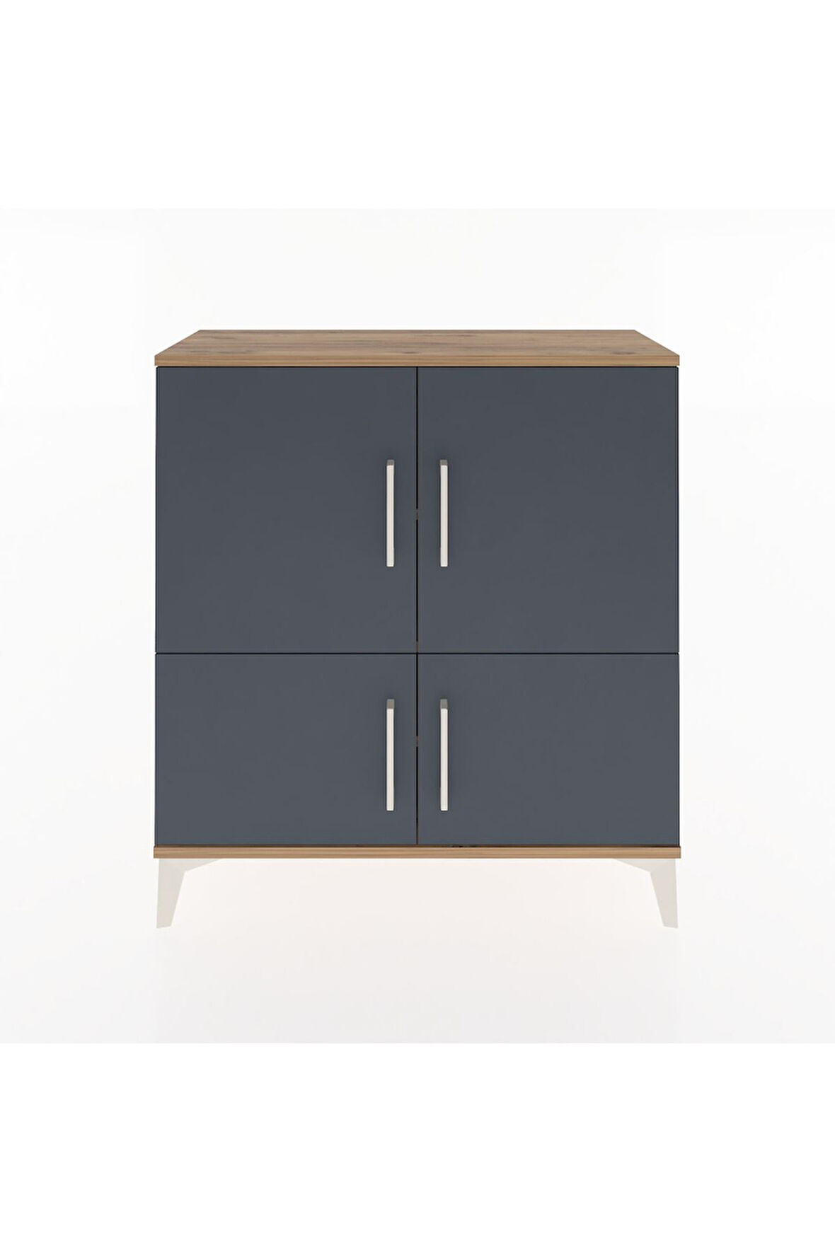 Arges Şifonyer 3 Raflı 4 Kapaklı 88x30x96 Çam-Antrasit