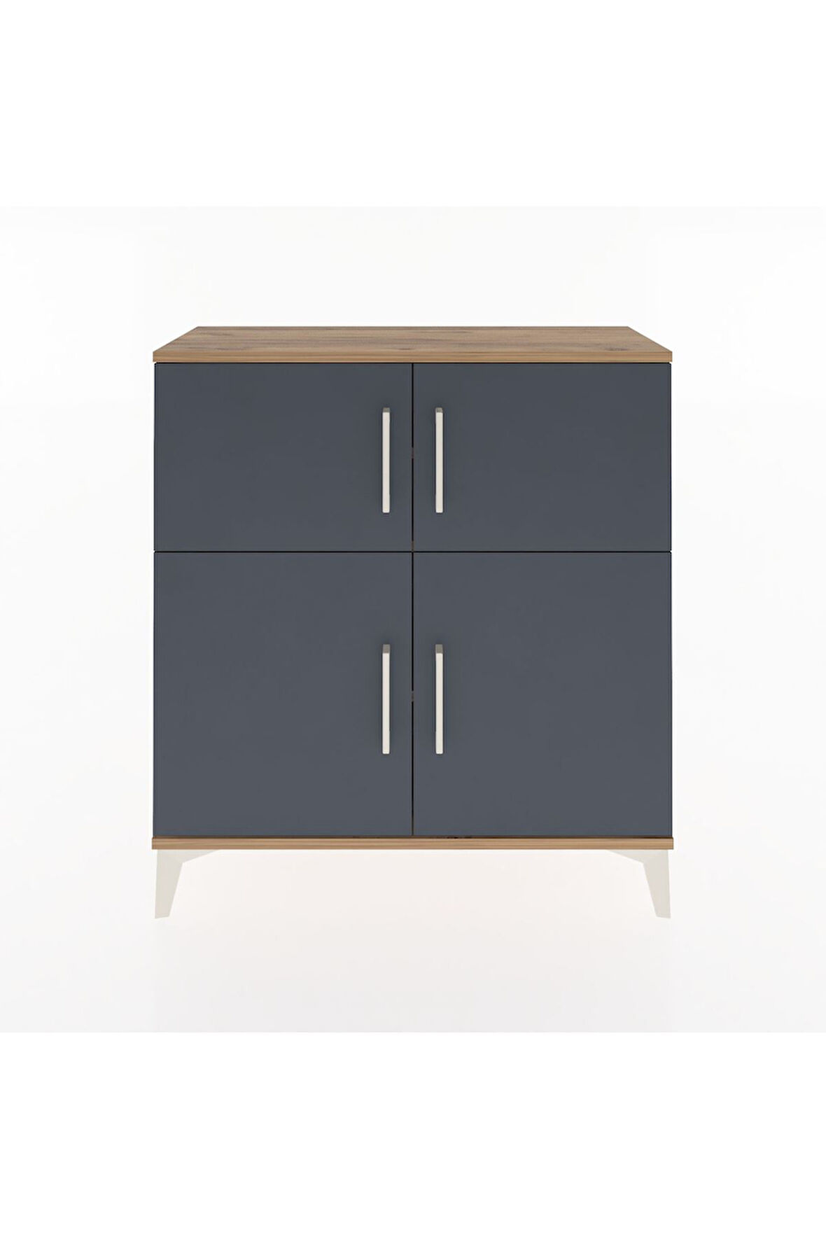 Arges Şifonyer 3 Raflı 4 Kapaklı 88x30x96 Çam-Antrasit