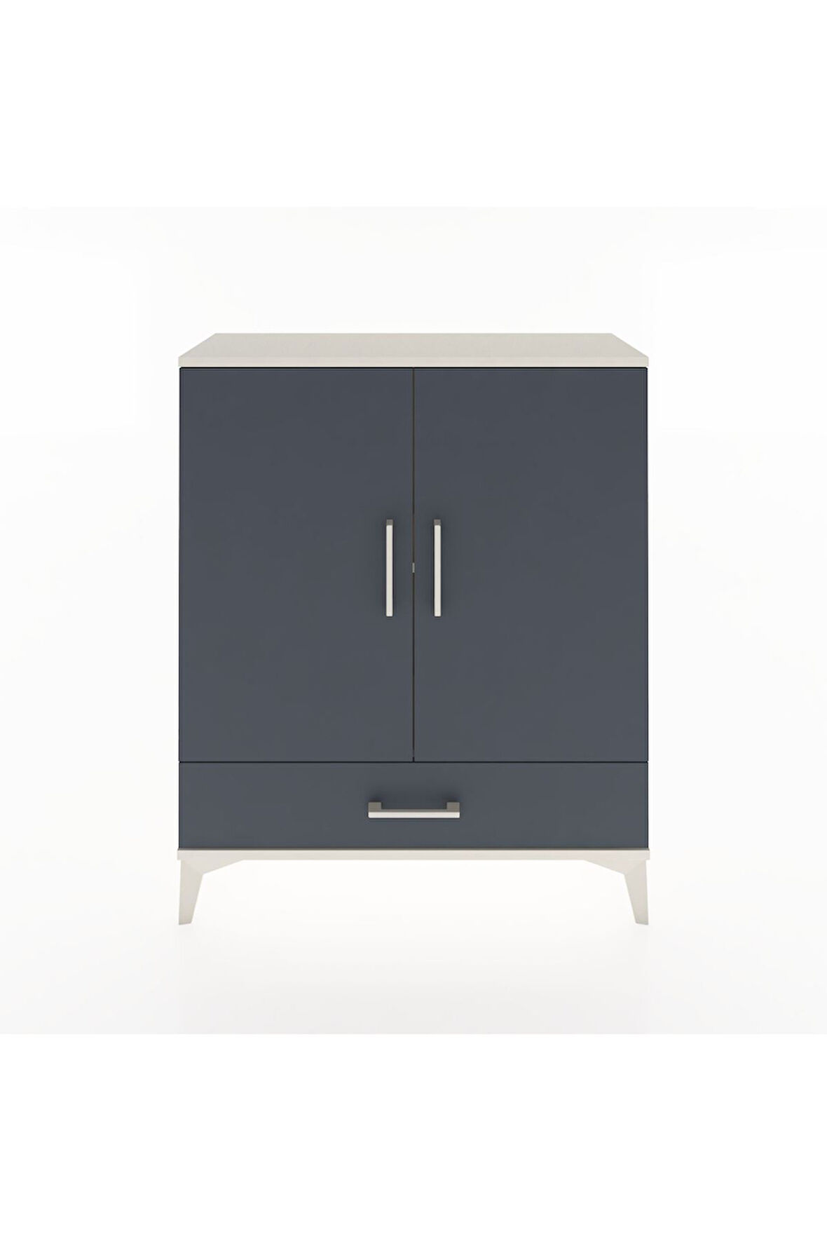Arges Şifonyer 2 Raflı Tek Çekmeceli 2 Kapaklı 88x30x106 Aytaşı-Antrasit