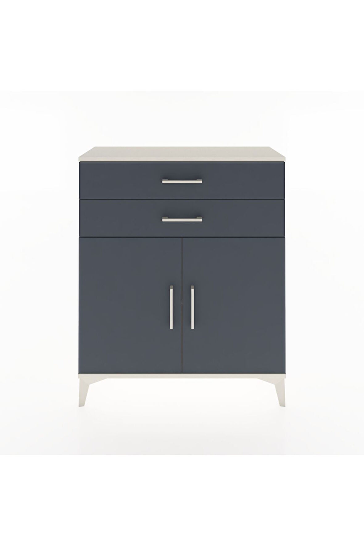 Arges Şifonyer 2 Raflı 2 Çekmeceli 2 Kapaklı 88x30x106 Aytaşı-Antrasit