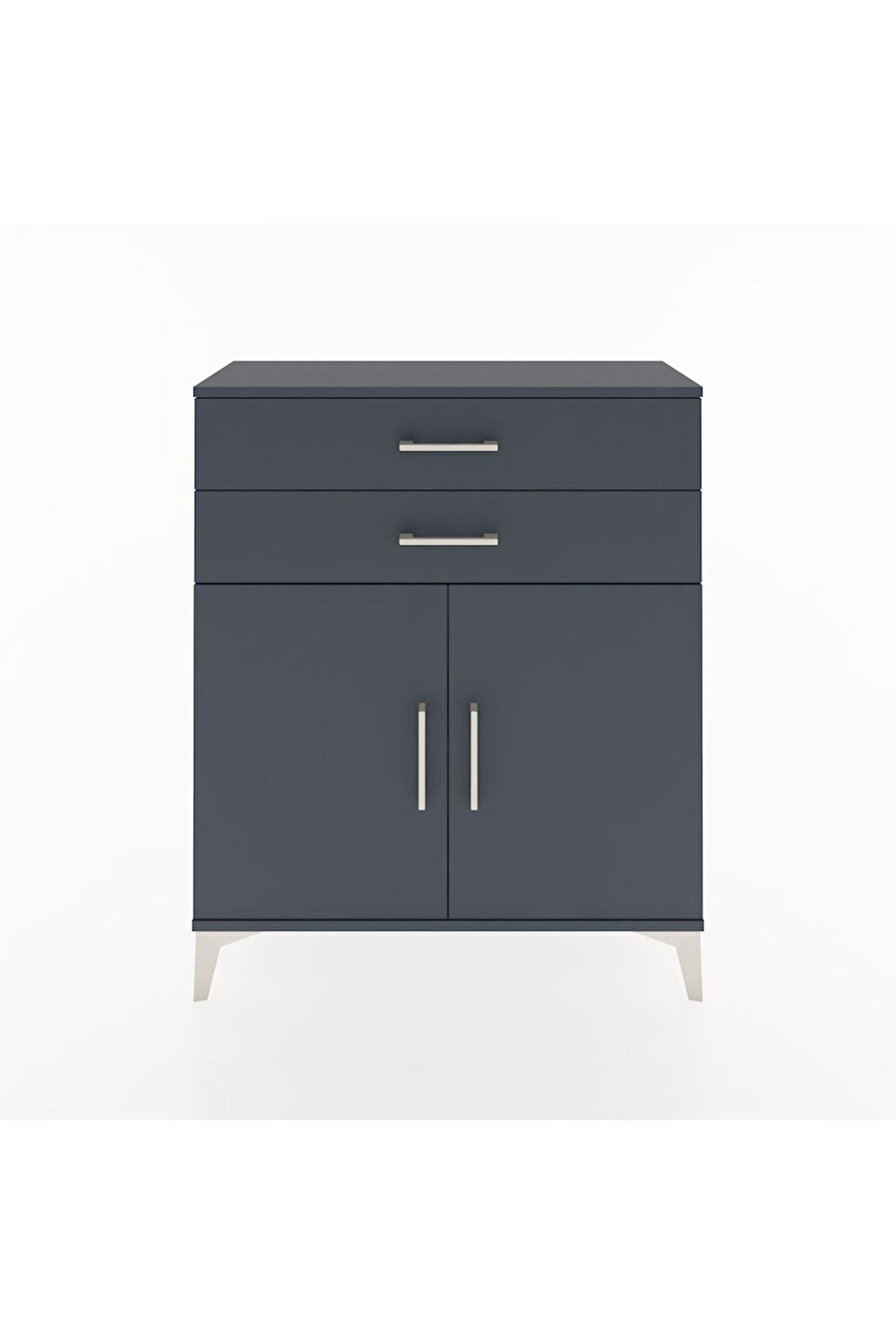 Arges Şifonyer 2 Raflı 2 Çekmeceli 2 Kapaklı 88x30x106 Antrasit-Antrasit