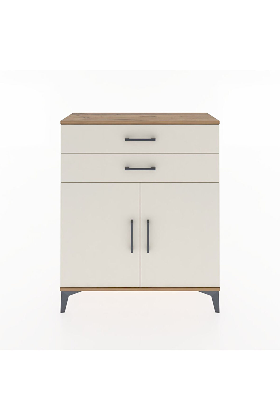 Arges Şifonyer 2 Raflı 2 Çekmeceli 2 Kapaklı 88x30x106 Çam-Aytaşı