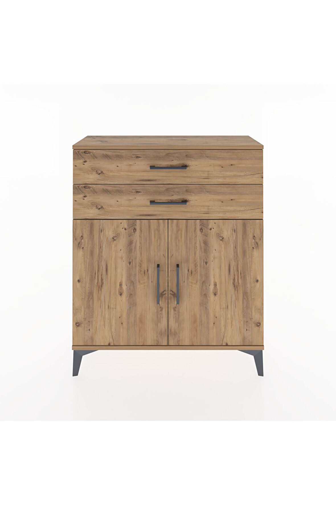 Arges Şifonyer 2 Raflı 2 Çekmeceli 2 Kapaklı 88x30x106 Çam-Çam