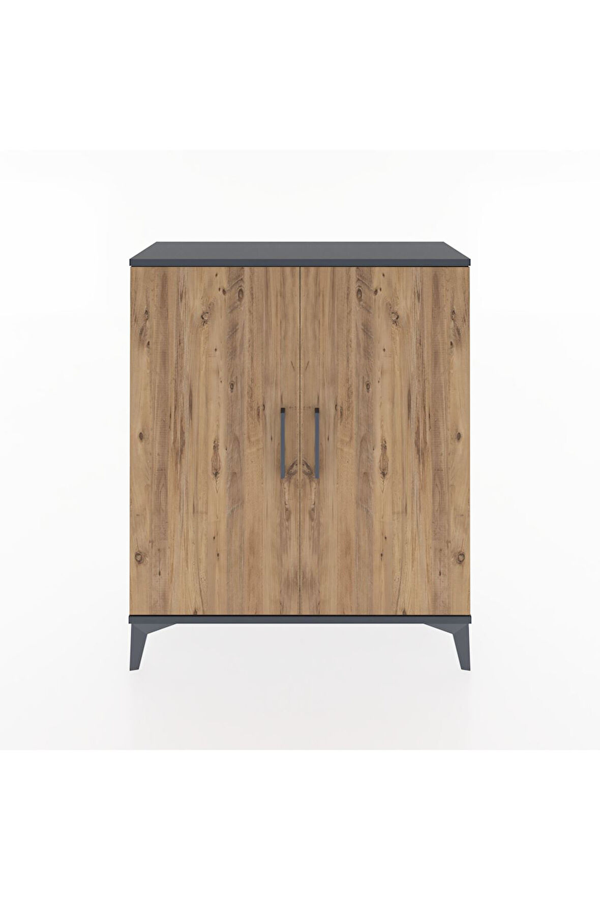 Arges Şifonyer 2 Raflı 2 Kapaklı 88x30x106 Antrasit-Çam