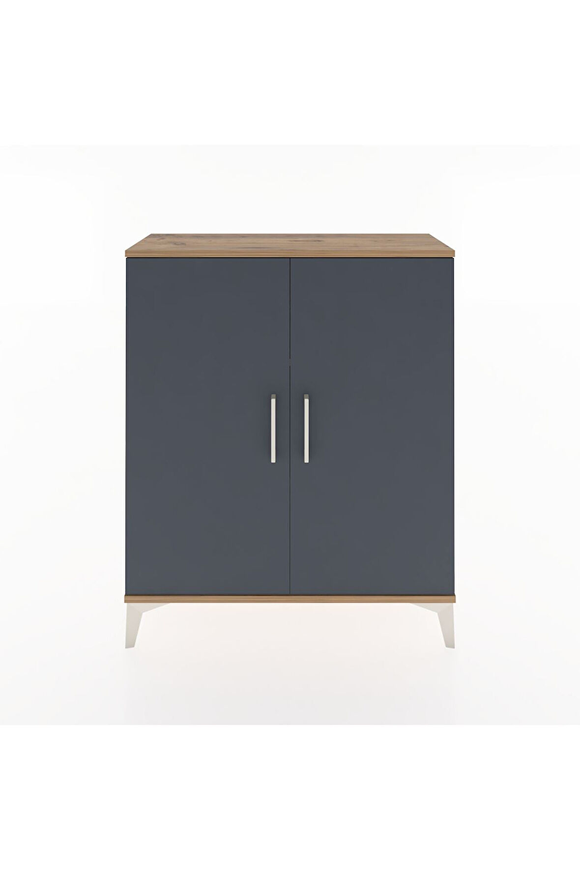 Arges Şifonyer 2 Raflı 2 Kapaklı 88x30x106 Çam-Antrasit