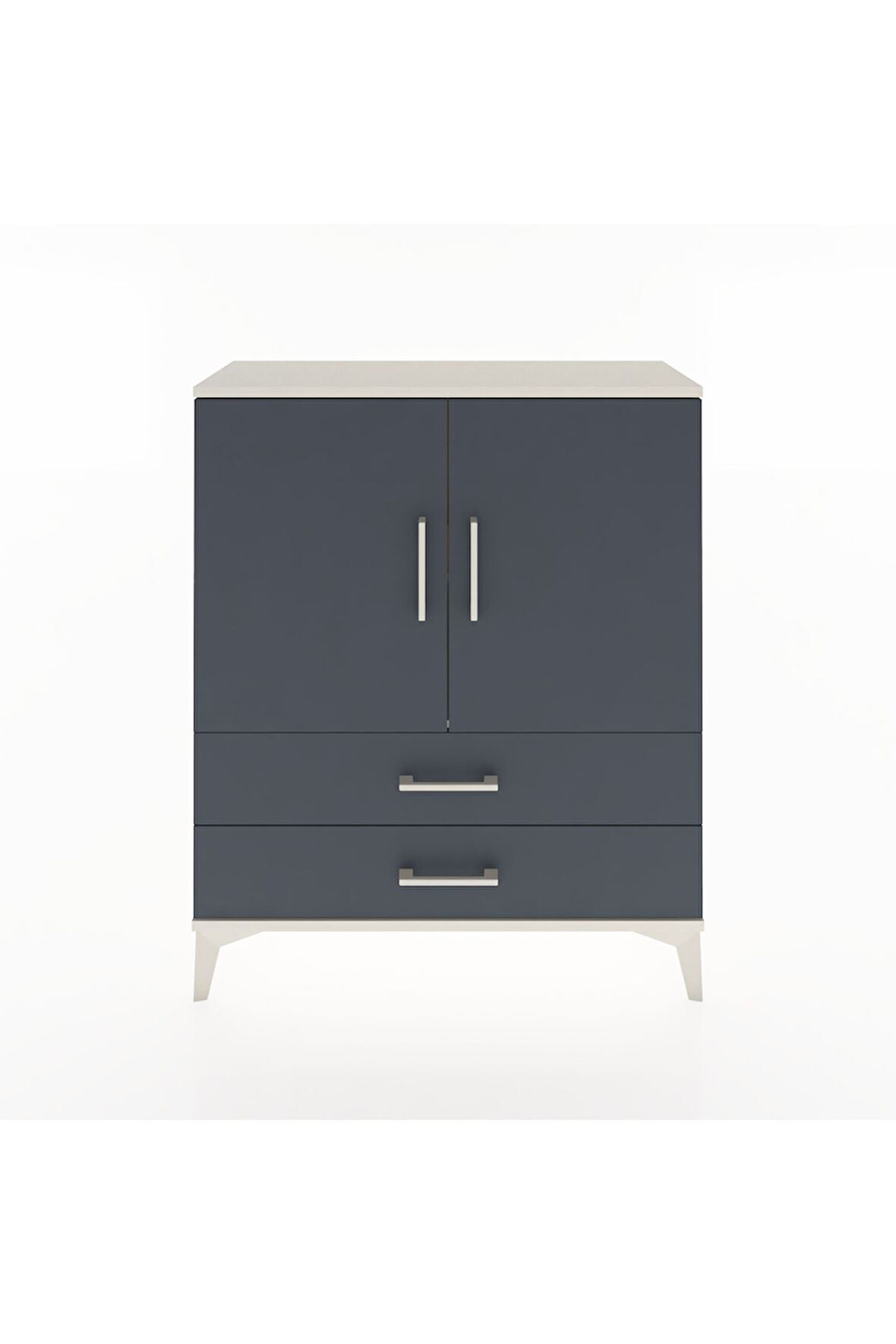 Arges Şifonyer 2 Raflı 2 Çekmeceli 2 Kapaklı 88x30x106 Aytaşı-Antrasit