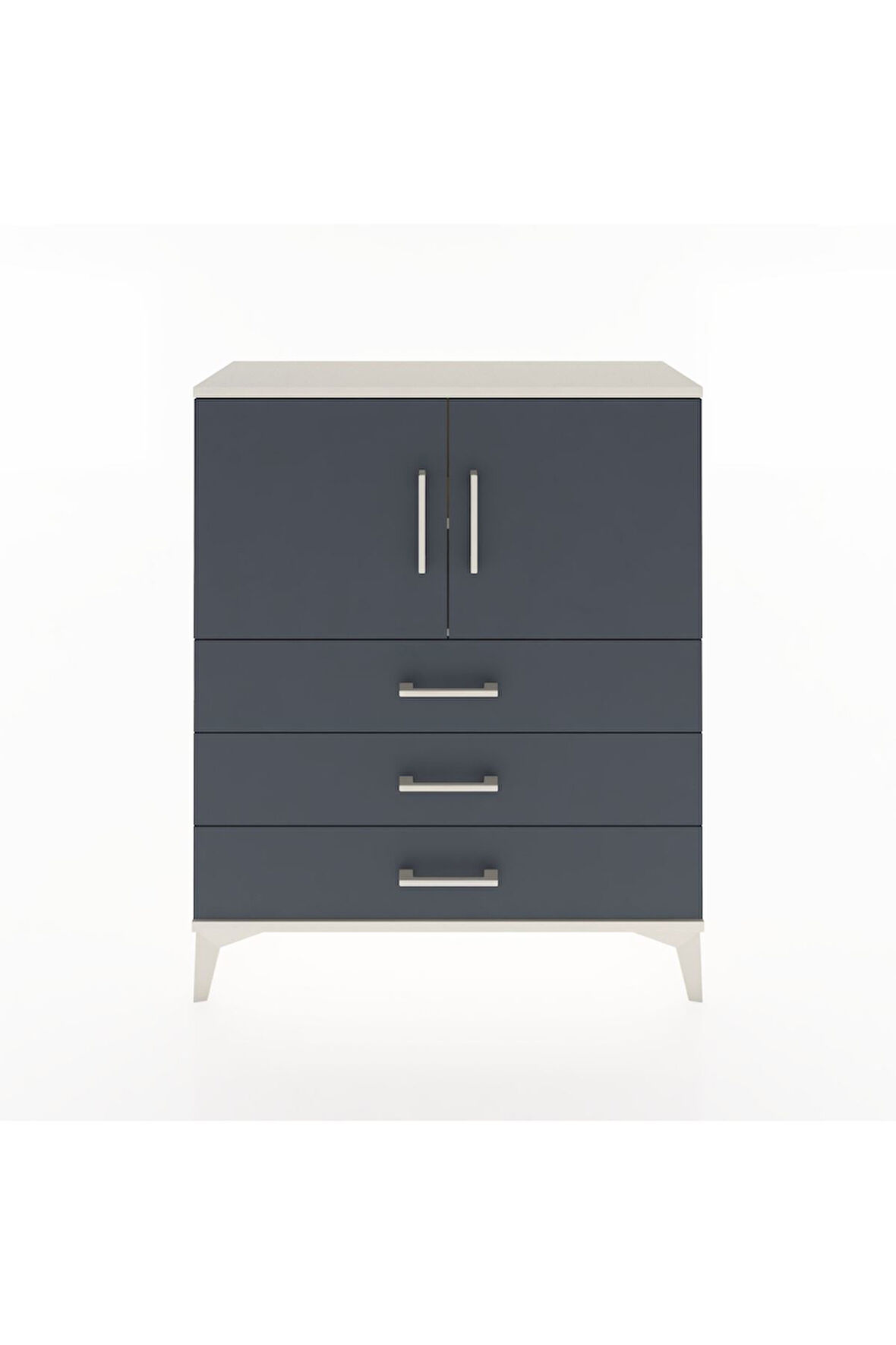 Arges Şifonyer 2 Raflı 3 Çekmeceli 2 Kapaklı 88x30x106 Aytaşı-Antrasit