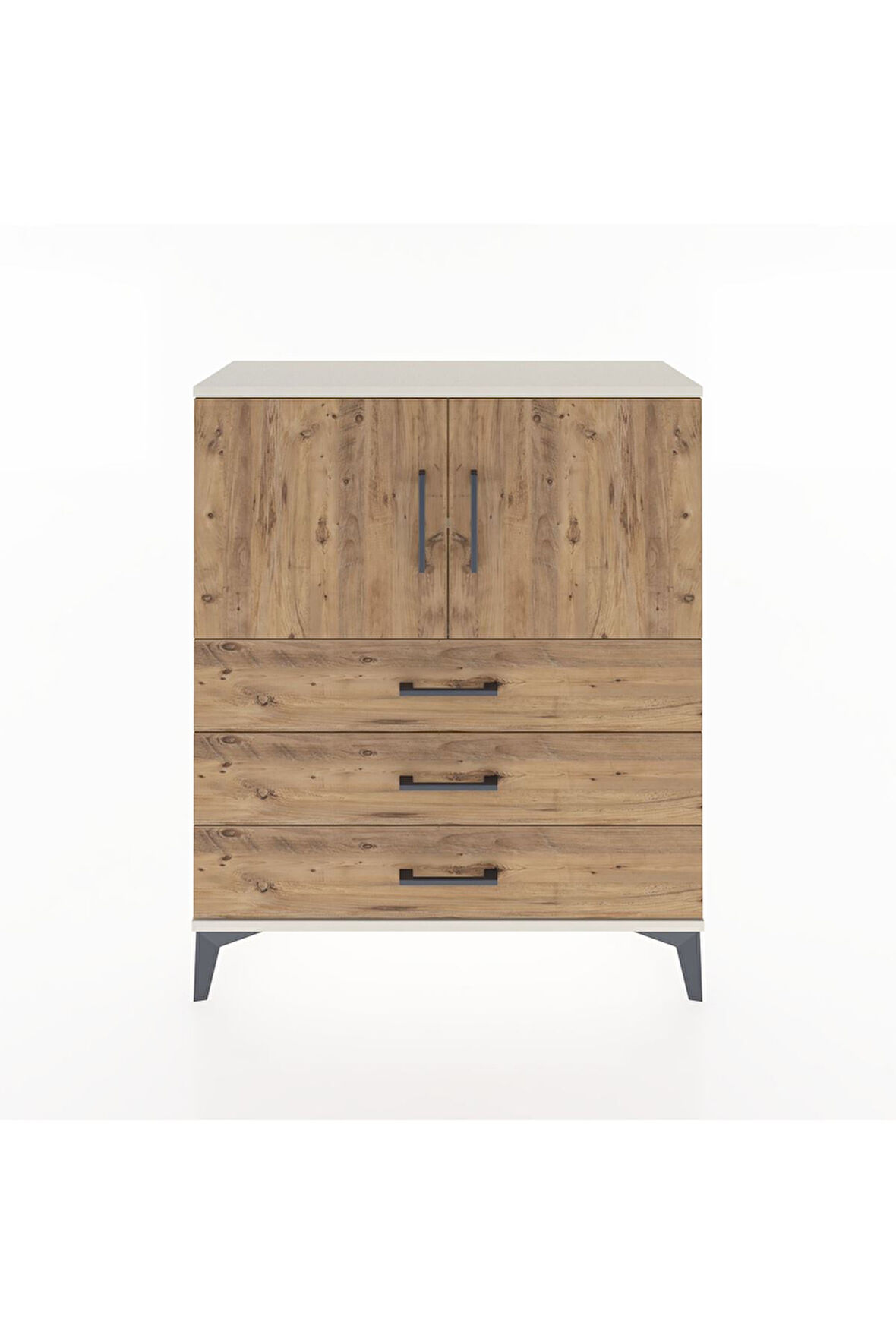 Arges Şifonyer 2 Raflı 3 Çekmeceli 2 Kapaklı 88x30x106 Aytaşı-Çam