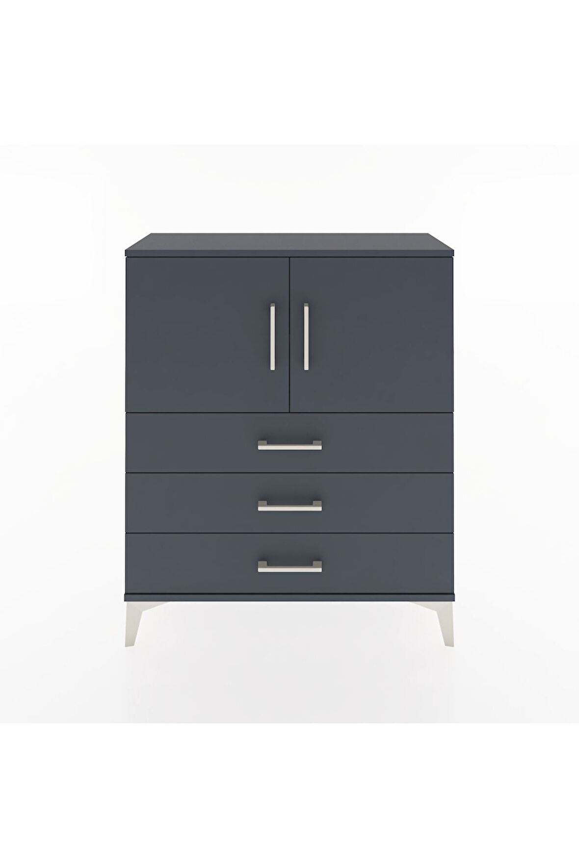 Arges Şifonyer 2 Raflı 3 Çekmeceli 2 Kapaklı 88x30x106 Antrasit-Antrasit