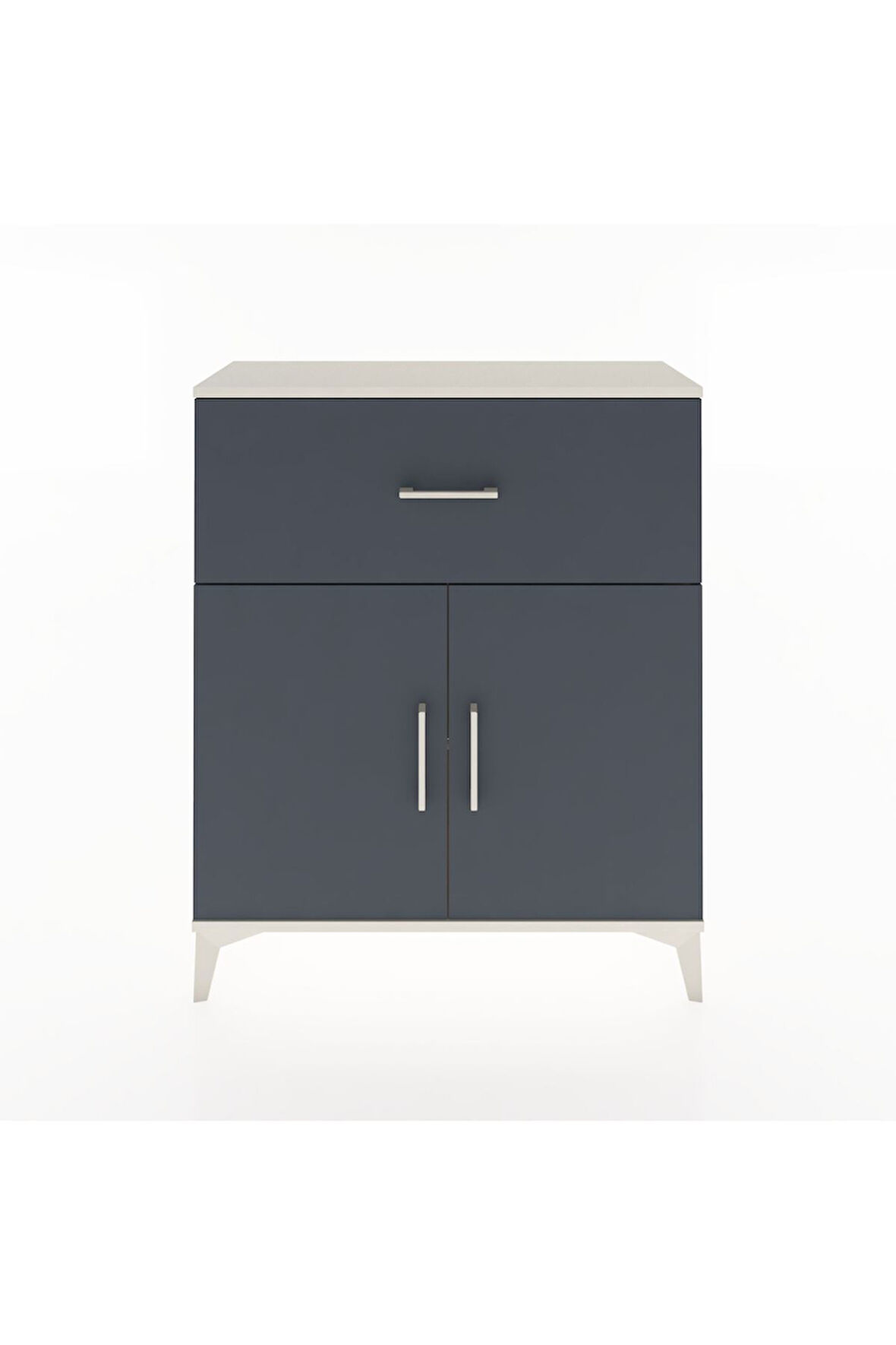 Arges Şifonyer Tek Raflı Tek Çekmeceli 2 Kapaklı 88x30x106 Aytaşı-Antrasit