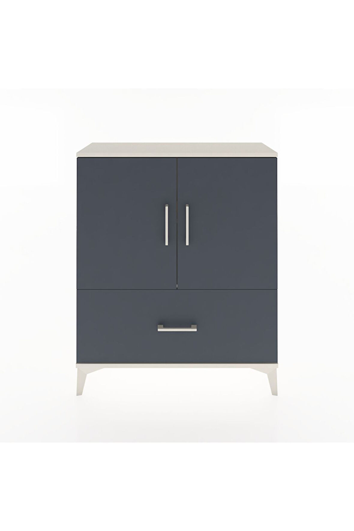 Arges Şifonyer 2 Raflı Tek Çekmeceli 2 Kapaklı 88x30x106 Aytaşı-Antrasit