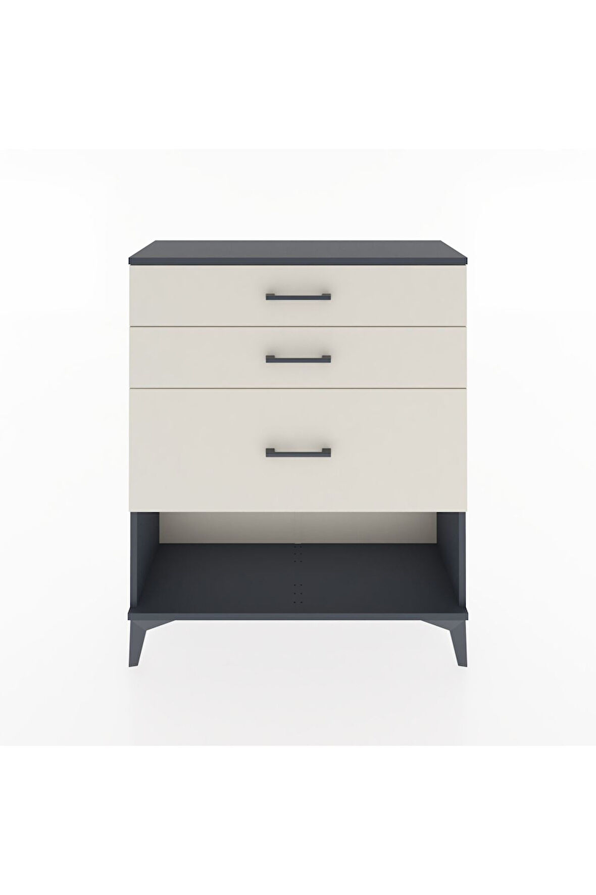 Arges Şifonyer 3 Çekmeceli 88x30x106 Antrasit-Aytaşı