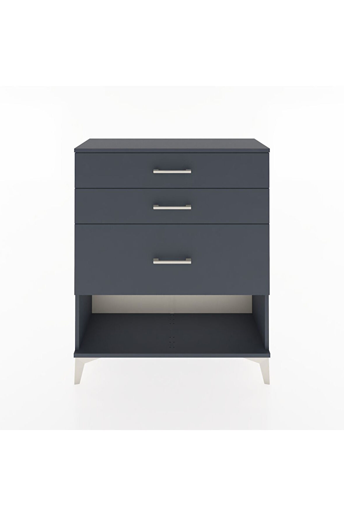 Arges Şifonyer 3 Çekmeceli 88x30x106 Antrasit-Antrasit