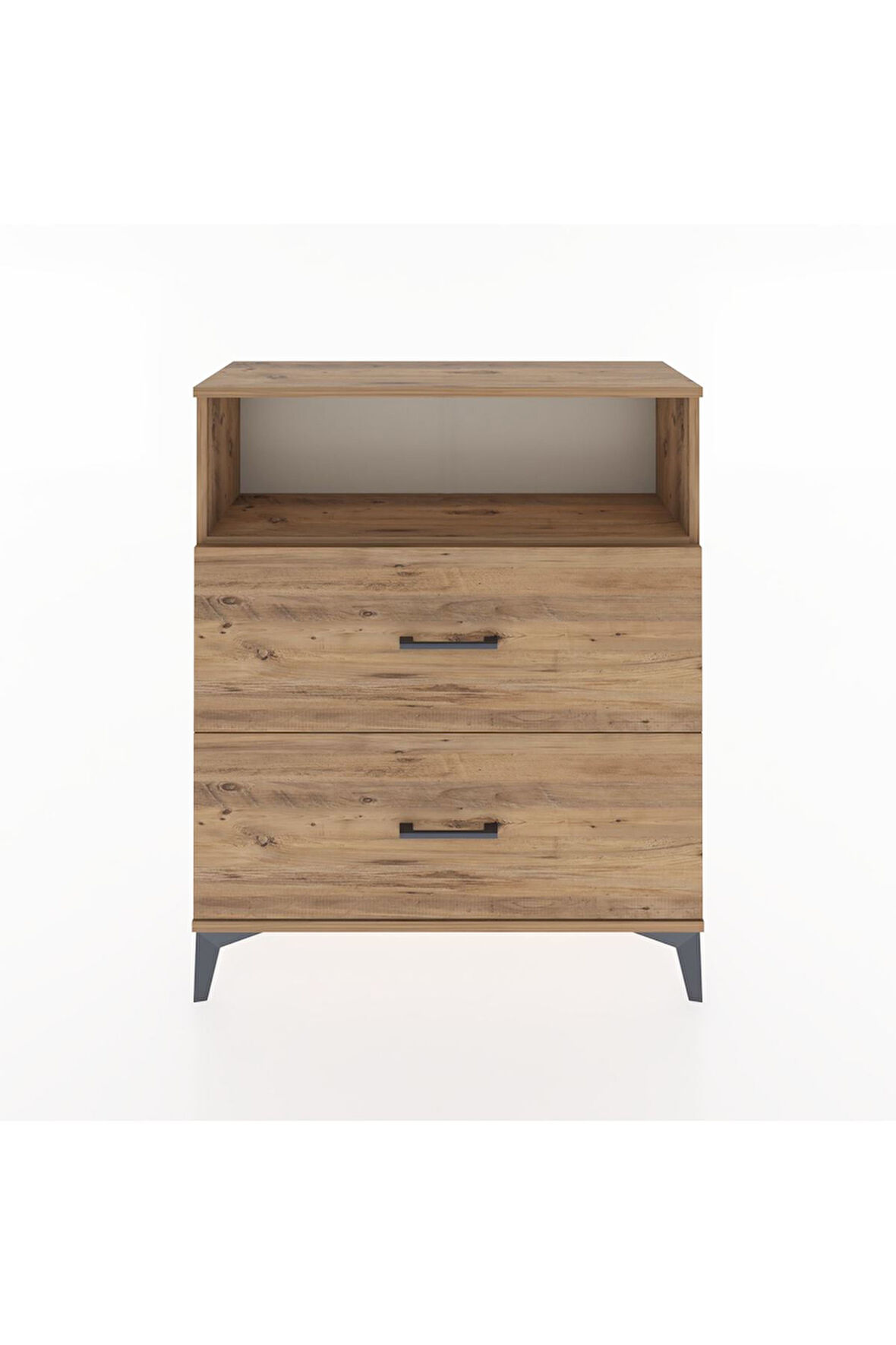 Arges Şifonyer Tek Raflı 2 Çekmeceli 88x30x106 Çam-Çam