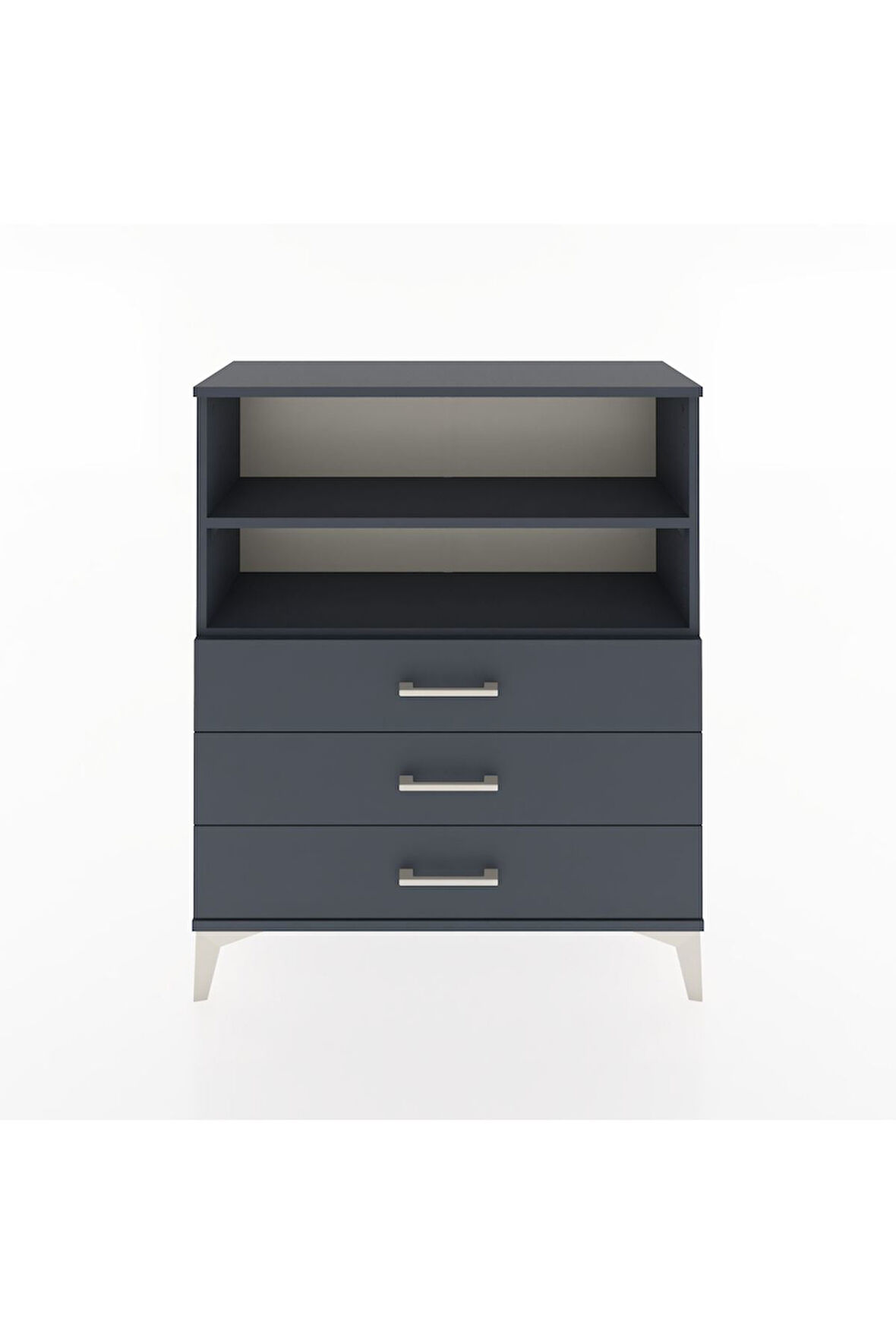 Arges Şifonyer 2 Raflı 3 Çekmeceli 88x30x106 Antrasit-Antrasit