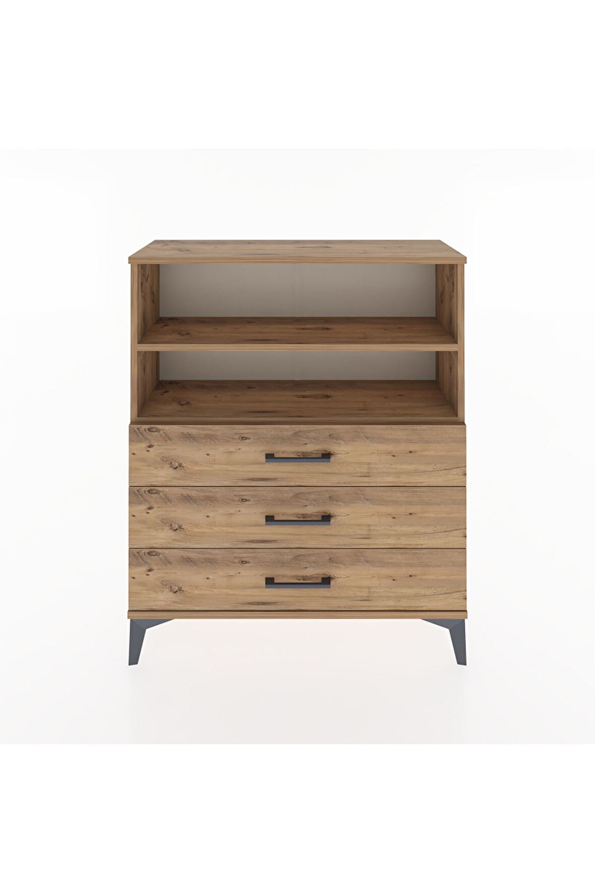 Arges Şifonyer 2 Raflı 3 Çekmeceli 88x30x106 Çam-Çam