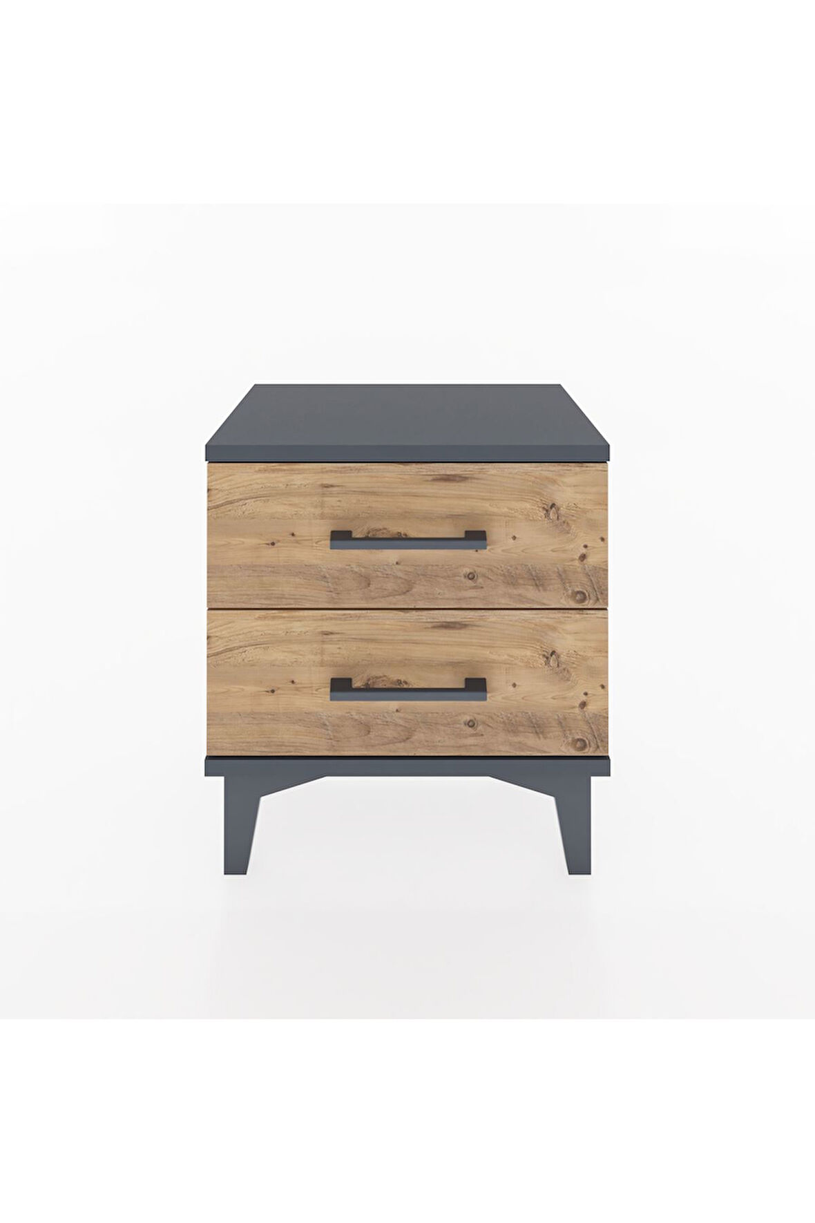 Arges Komodin 2 Çekmeceli 44x30x48 Antrasit-Çam