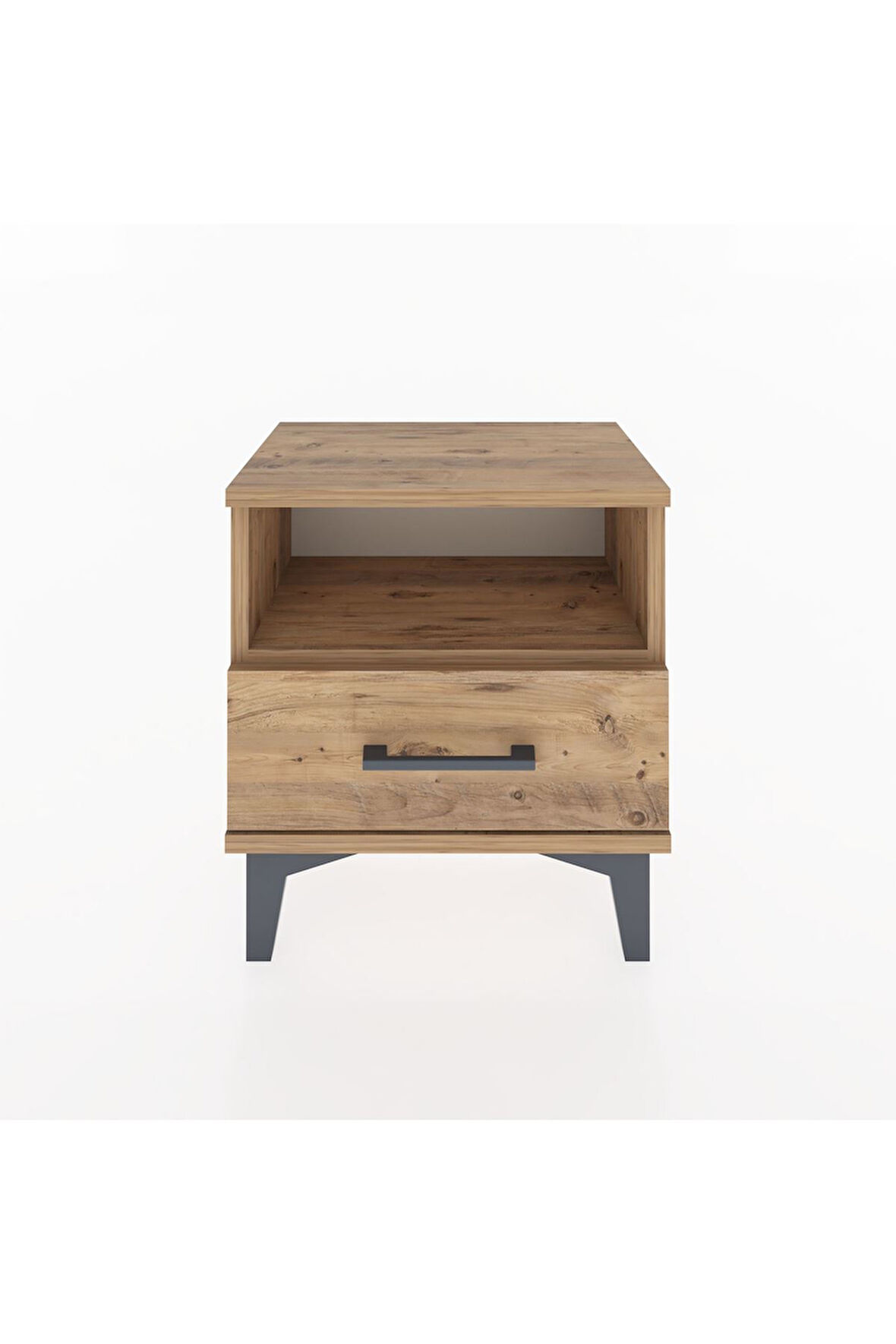 Arges Komodin Tek Raflı Tek Çekmeceli 44x30x48 Çam-Çam
