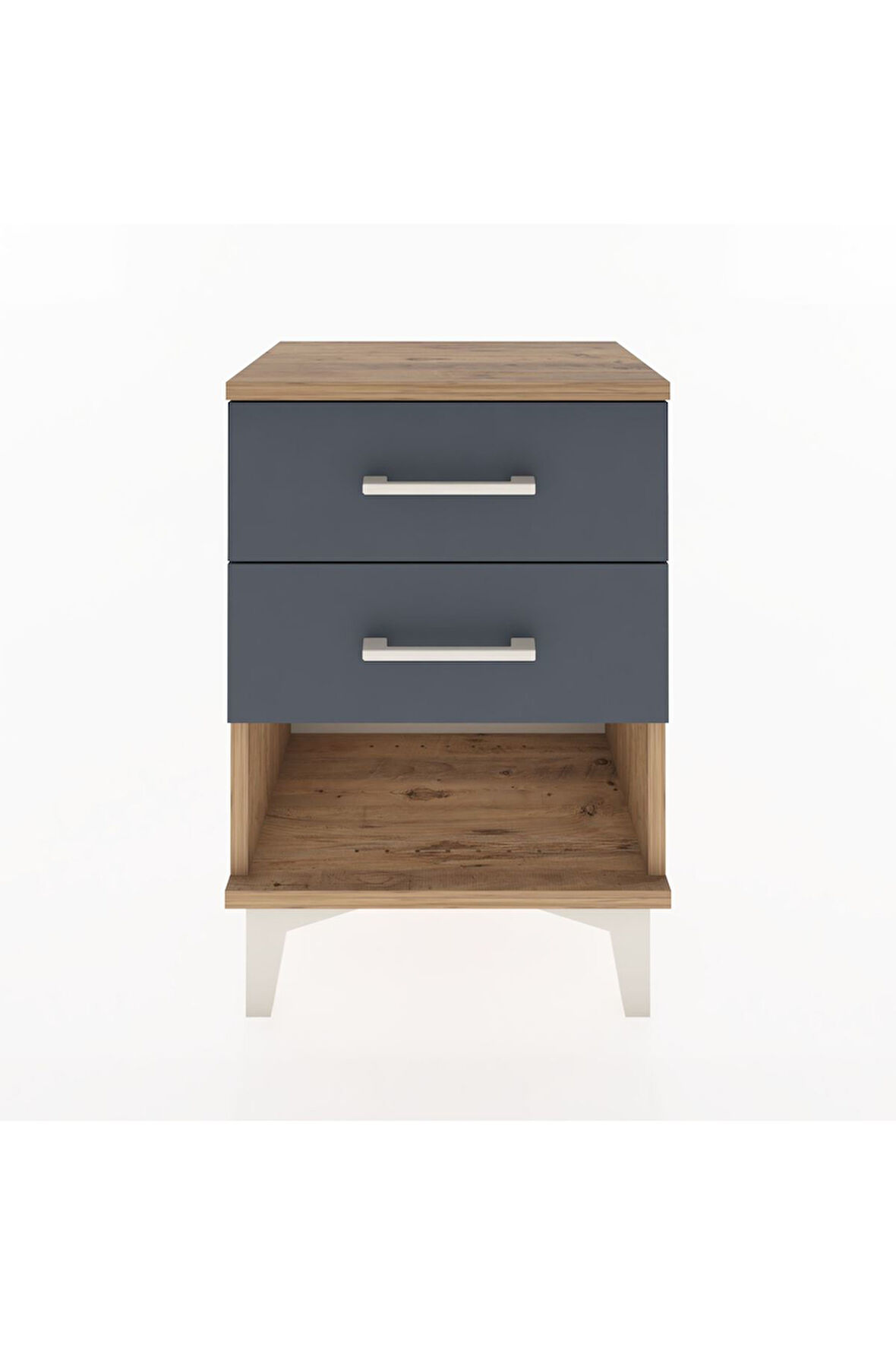 Arges Komodin 2 Çekmeceli 44x30x64 Çam-Antrasit
