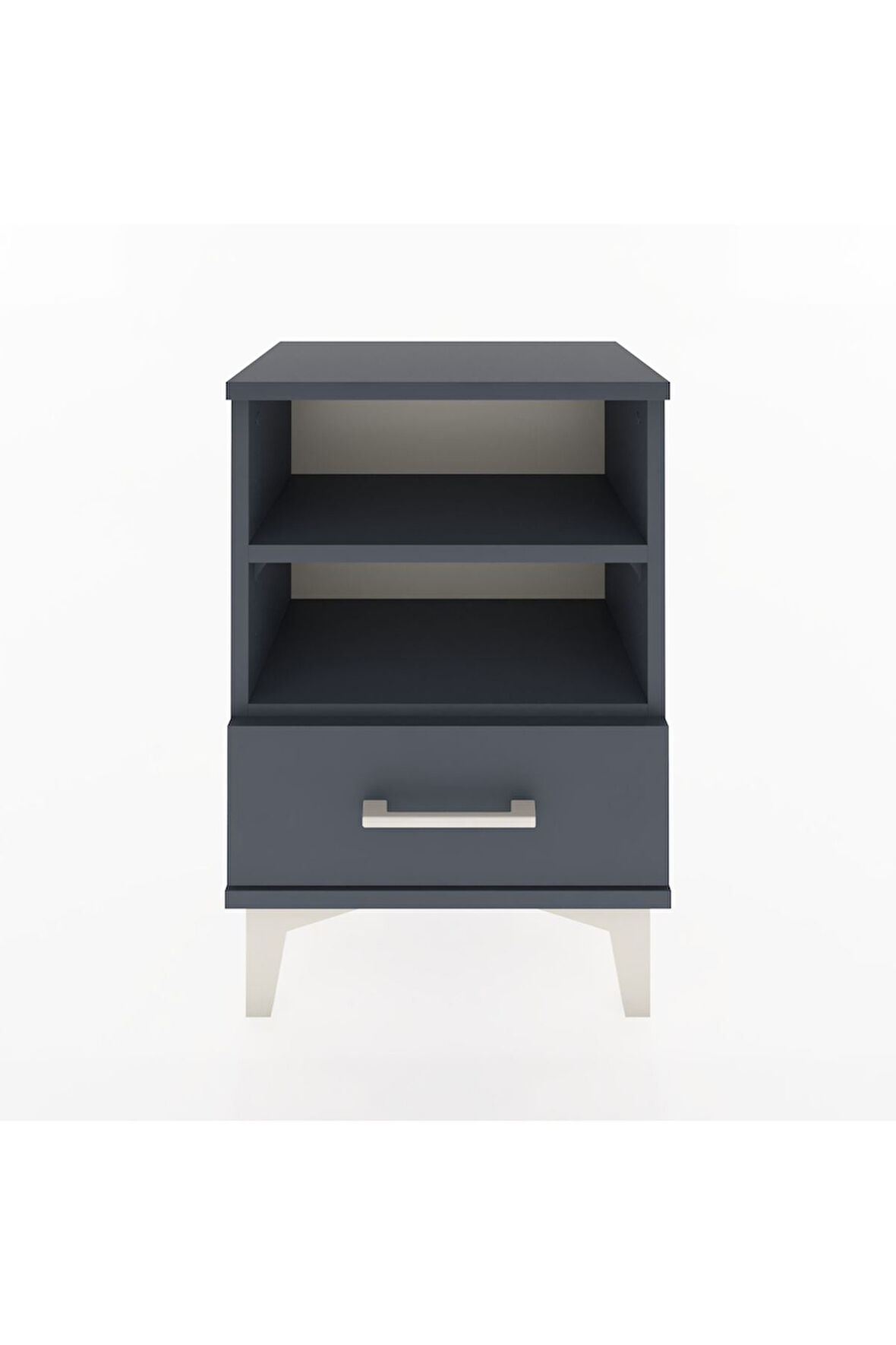 Arges Komodin 2 Raflı Tek Çekmeceli 44x30x64 Antrasit-Antrasit