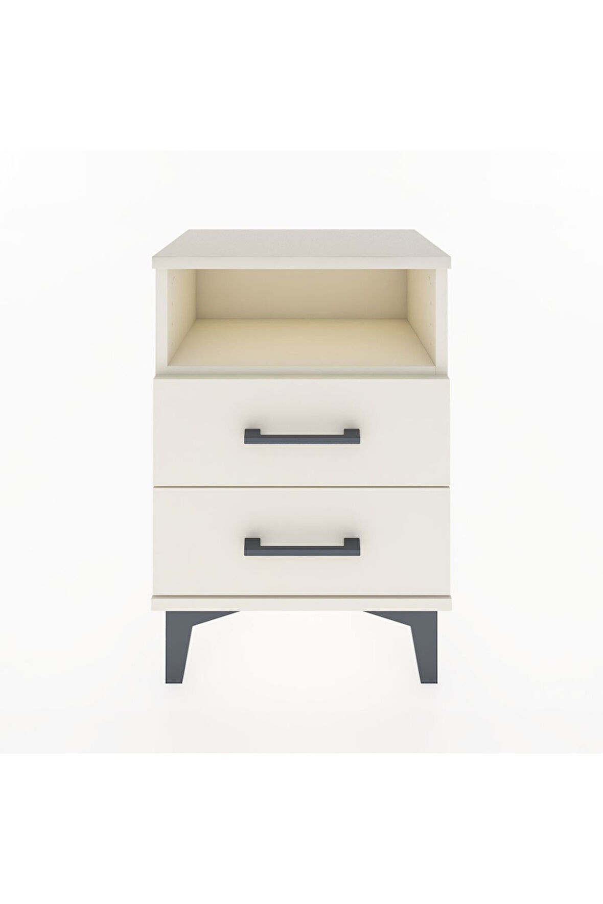 Arges Komodin Tek Raflı 2 Çekmeceli 44x30x64 Aytaşı-Aytaşı
