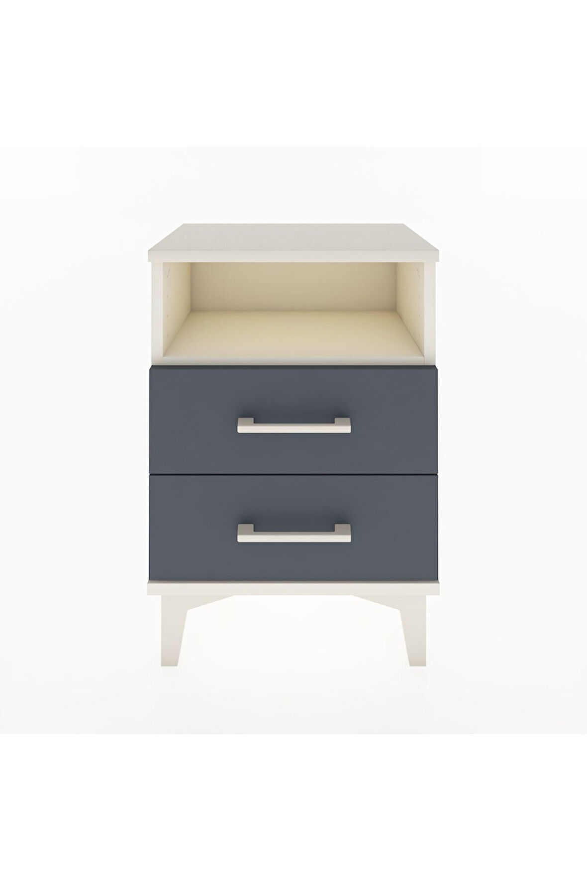 Arges Komodin Tek Raflı 2 Çekmeceli 44x30x64 Aytaşı-Antrasit