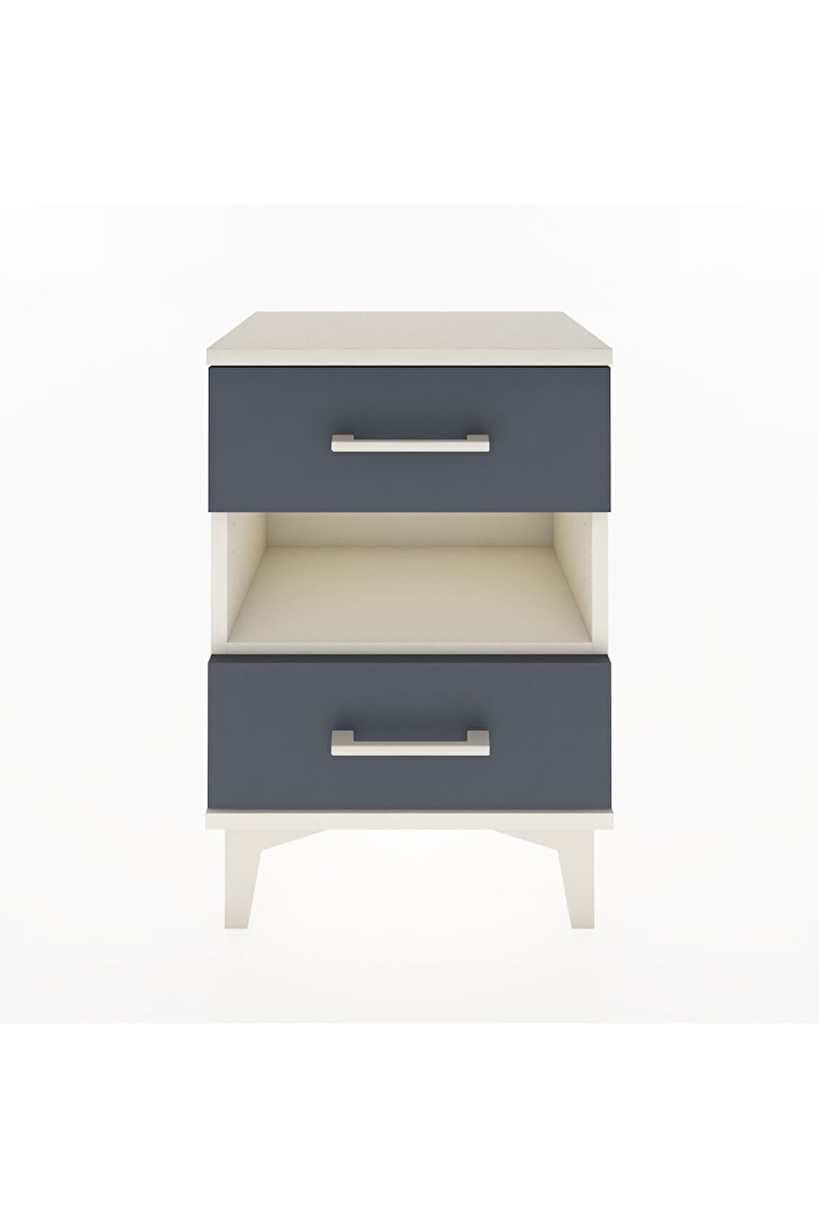 Arges Komodin Tek Raflı 2 Çekmeceli 44x30x64 Aytaşı-Antrasit