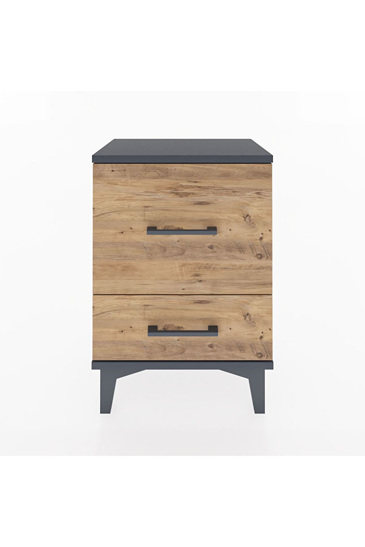Arges Komodin 2 Çekmeceli 44x30x64 Antrasit-Çam