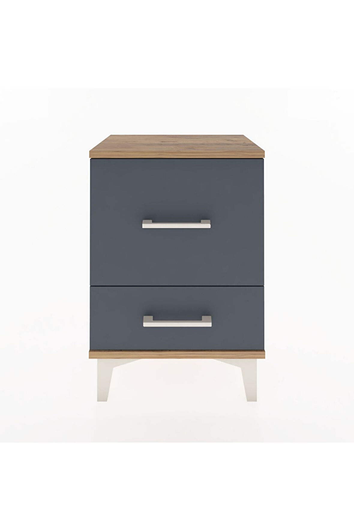 Arges Komodin 2 Çekmeceli 44x30x64 Çam-Antrasit