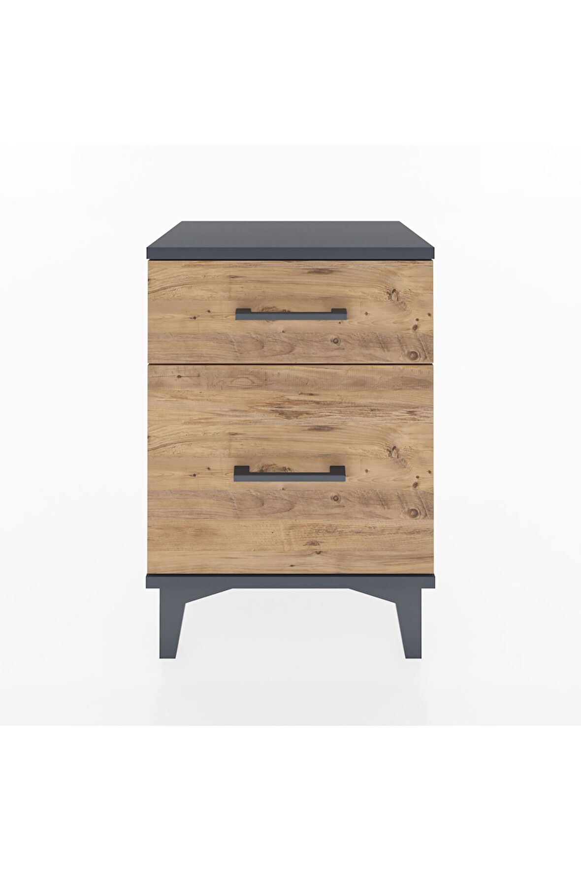 Arges Komodin 2 Çekmeceli 44x30x64 Antrasit-Çam
