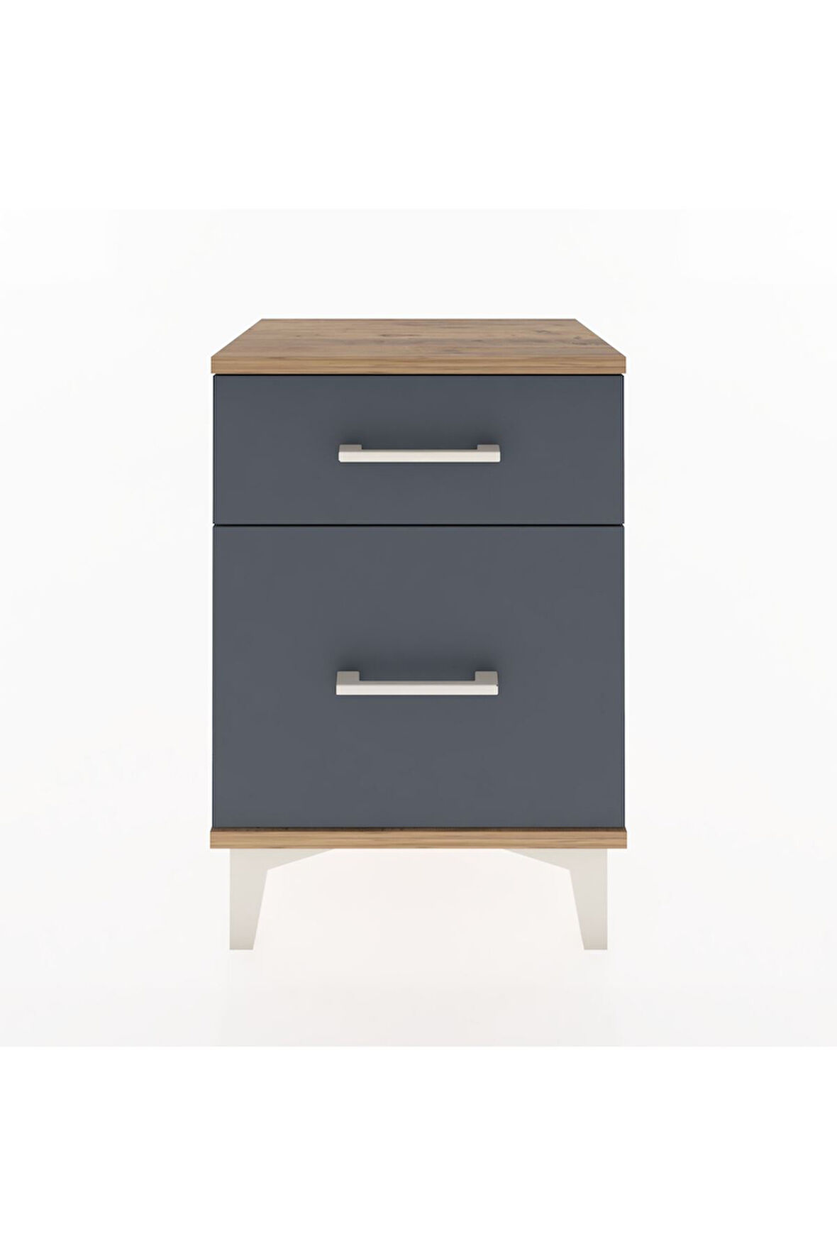 Arges Komodin 2 Çekmeceli 44x30x64 Çam-Antrasit