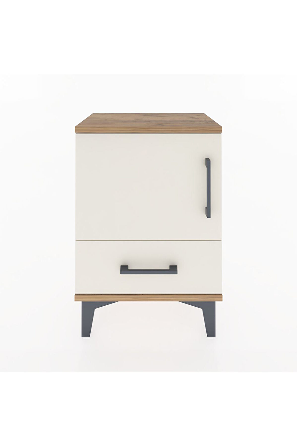 Arges Komodin 2 Raflı Tek Kapaklı 44x30x64 Çam-Aytaşı