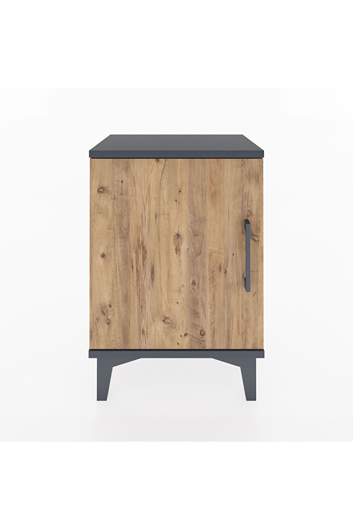 Arges Komodin 2 Raflı Tek Kapaklı 44x30x64 Antrasit-Çam