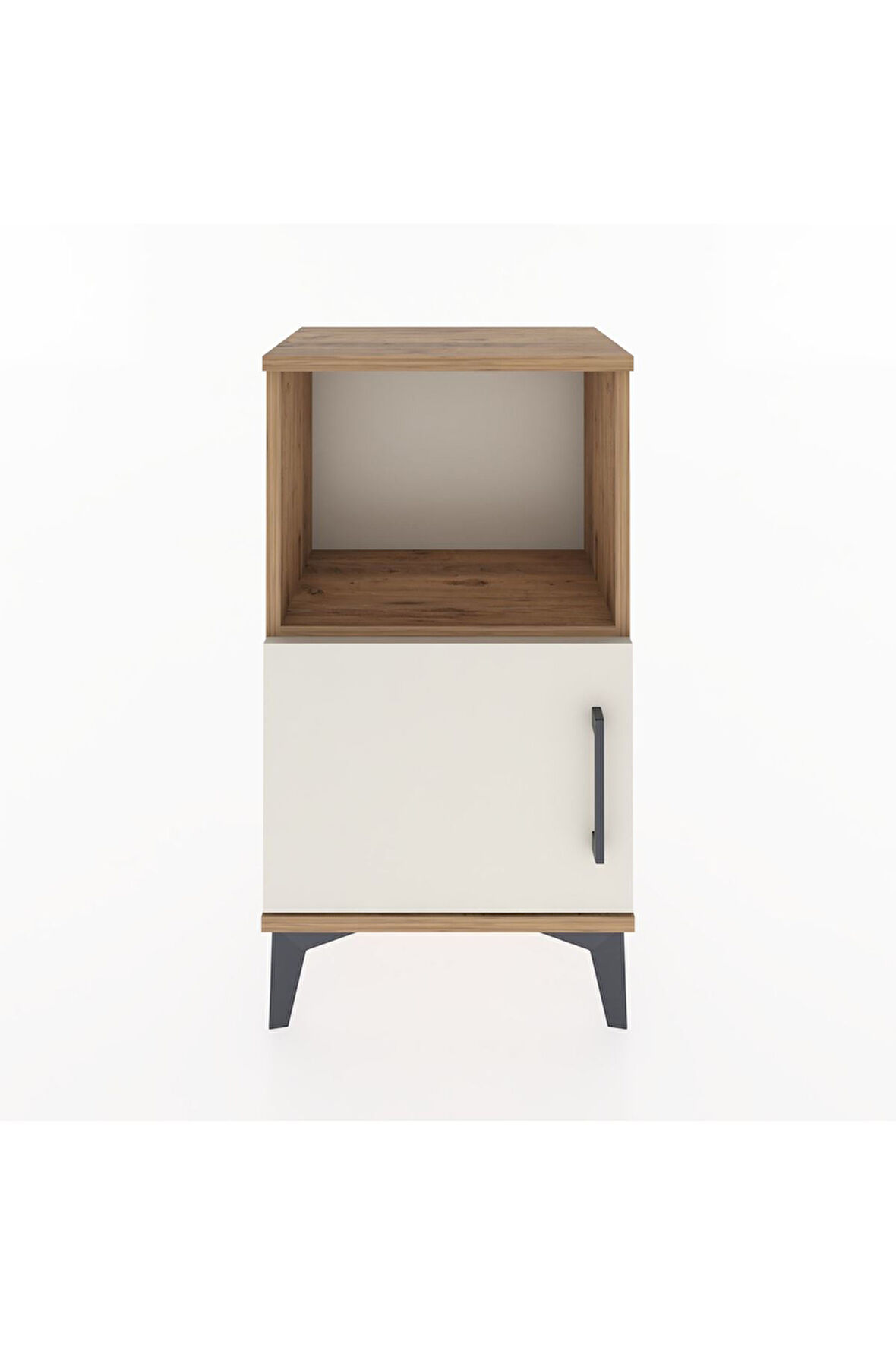 Arges Komodin 2 Raflı Tek Kapaklı 44x30x80 Çam-Aytaşı