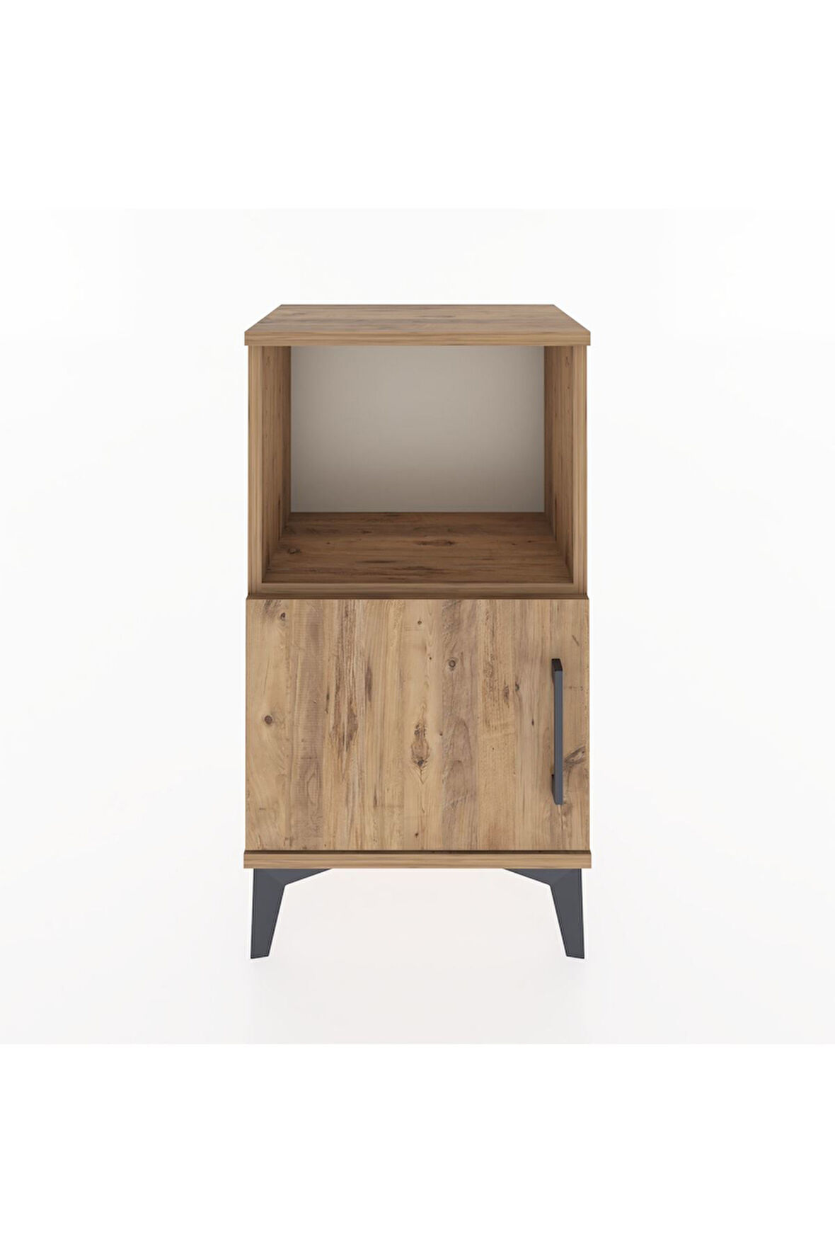 Arges Komodin 2 Raflı Tek Kapaklı 44x30x80 Çam-Çam