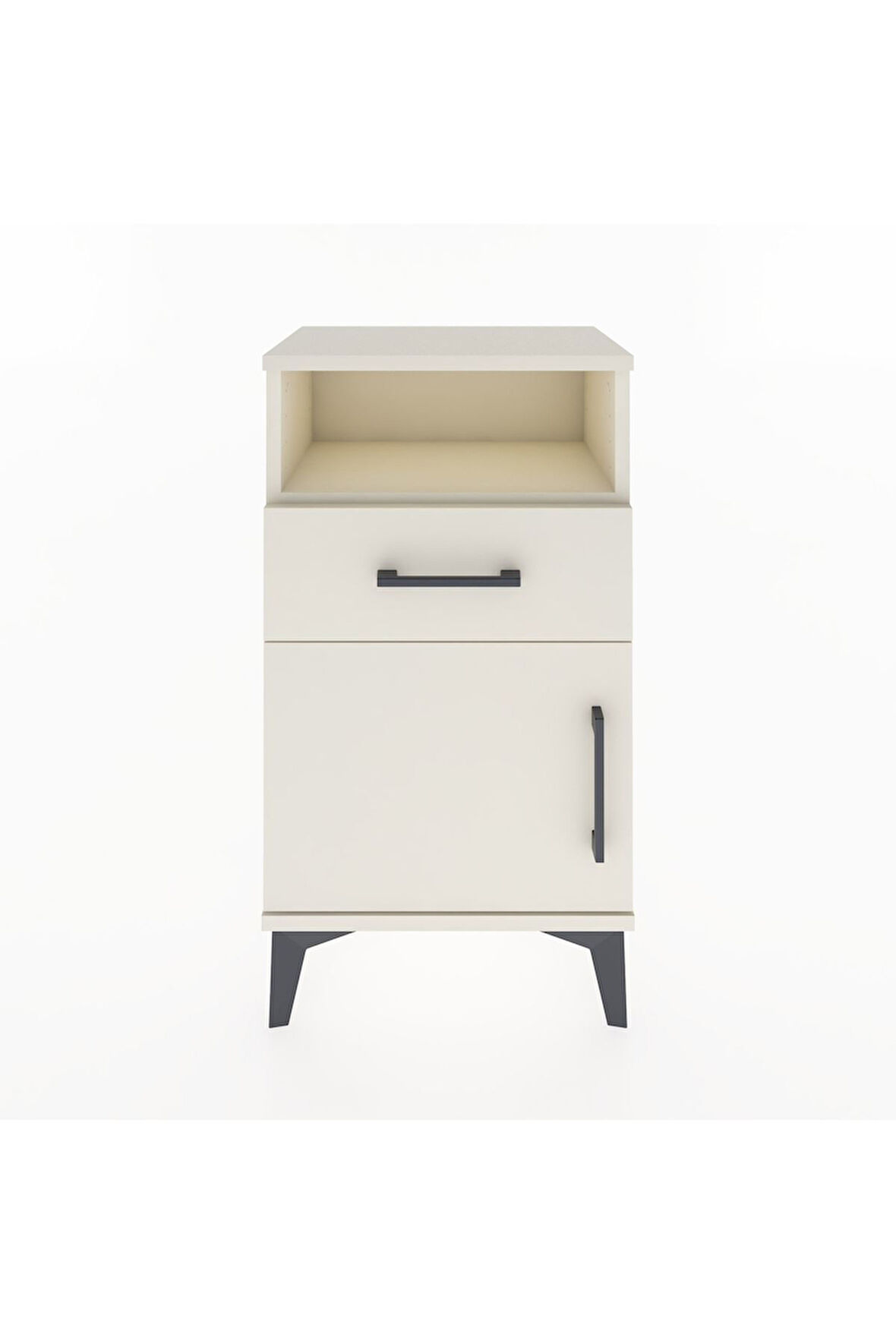 Arges Komodin 2 Raflı Tek Çekmeceli Tek Kapaklı 44x30x80 Aytaşı-Aytaşı