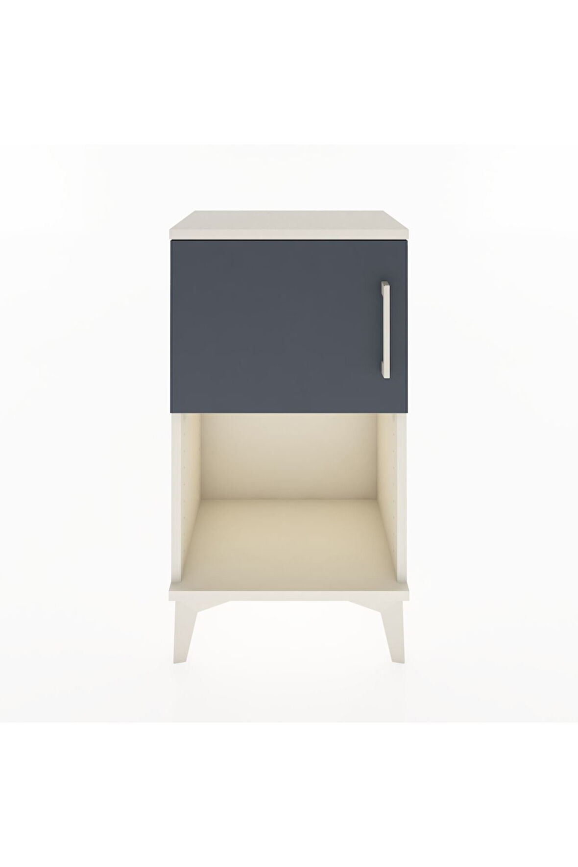 Arges Komodin 2 Raflı Tek Kapaklı 44x30x80 Aytaşı-Antrasit