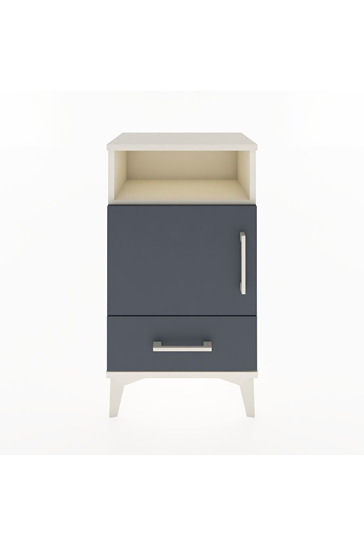 Arges Komodin 3 Raflı Tek Kapaklı 44x30x80 Aytaşı-Antrasit