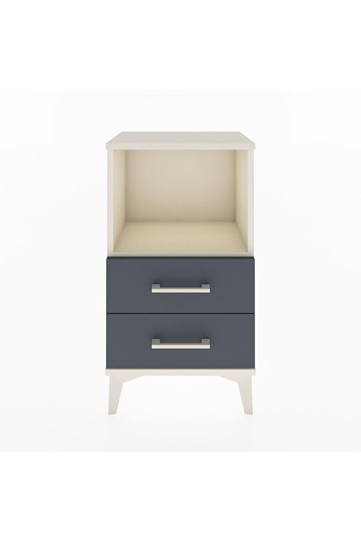 Arges Komodin Tek Raflı 2 Çekmeceli 44x30x80 Aytaşı-Antrasit
