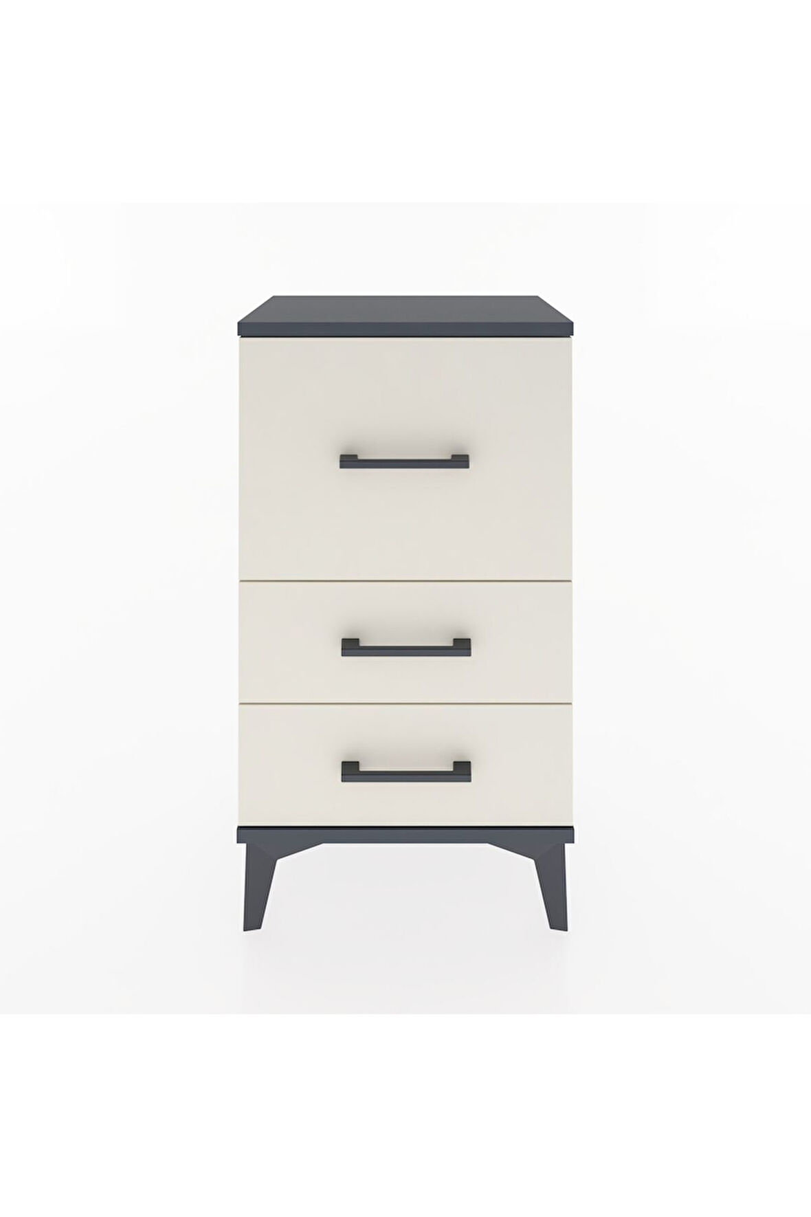 Arges Komodin 3 Çekmeceli 44x30x80 Antrasit-Aytaşı