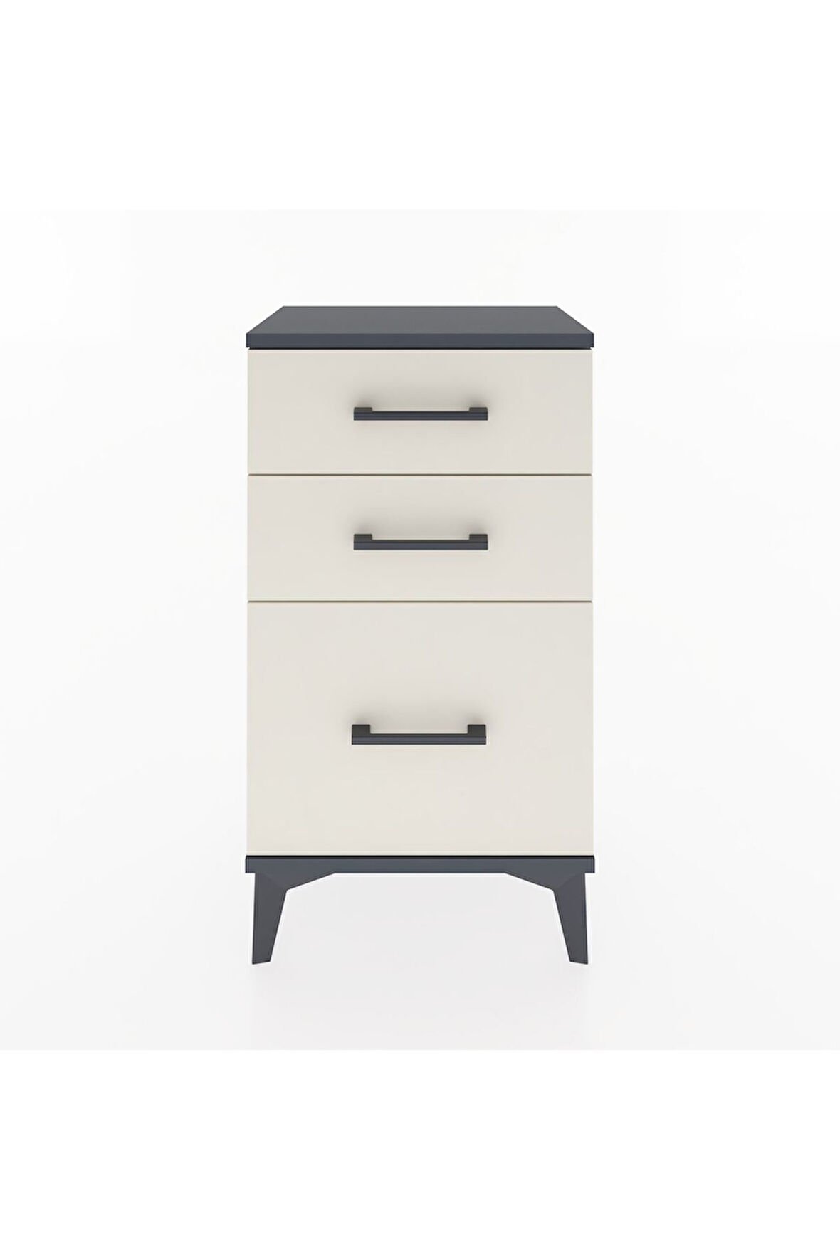 Arges Komodin 3 Çekmeceli 44x30x80 Antrasit-Aytaşı