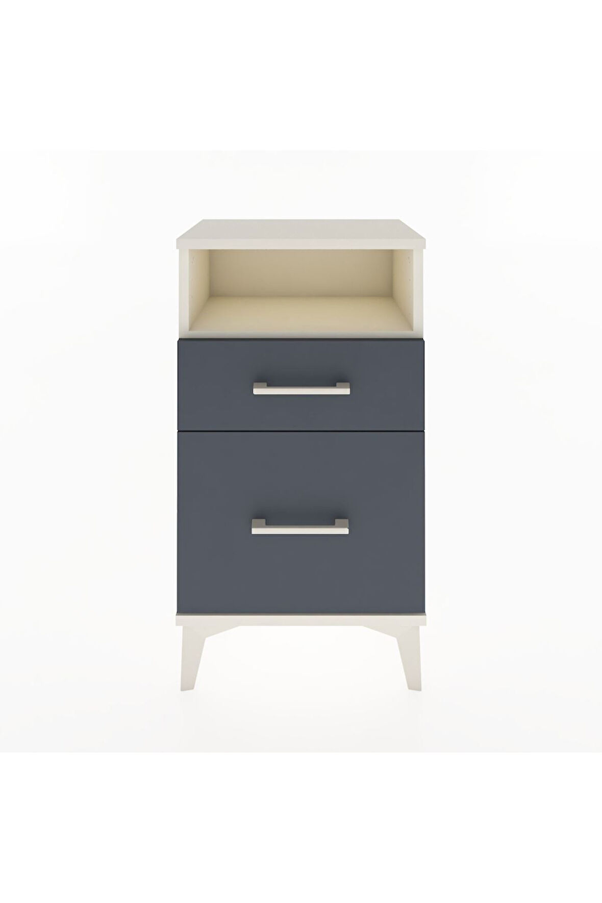 Arges Komodin Tek Raflı 2 Çekmeceli 44x30x80 Aytaşı-Antrasit