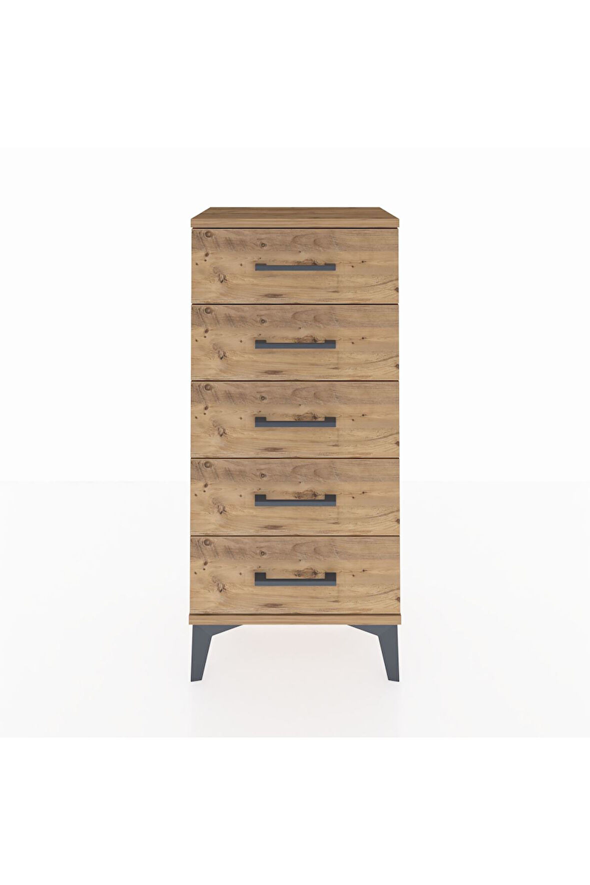 Arges Komodin 5 Çekmeceli 44x30x96 Çam-Çam