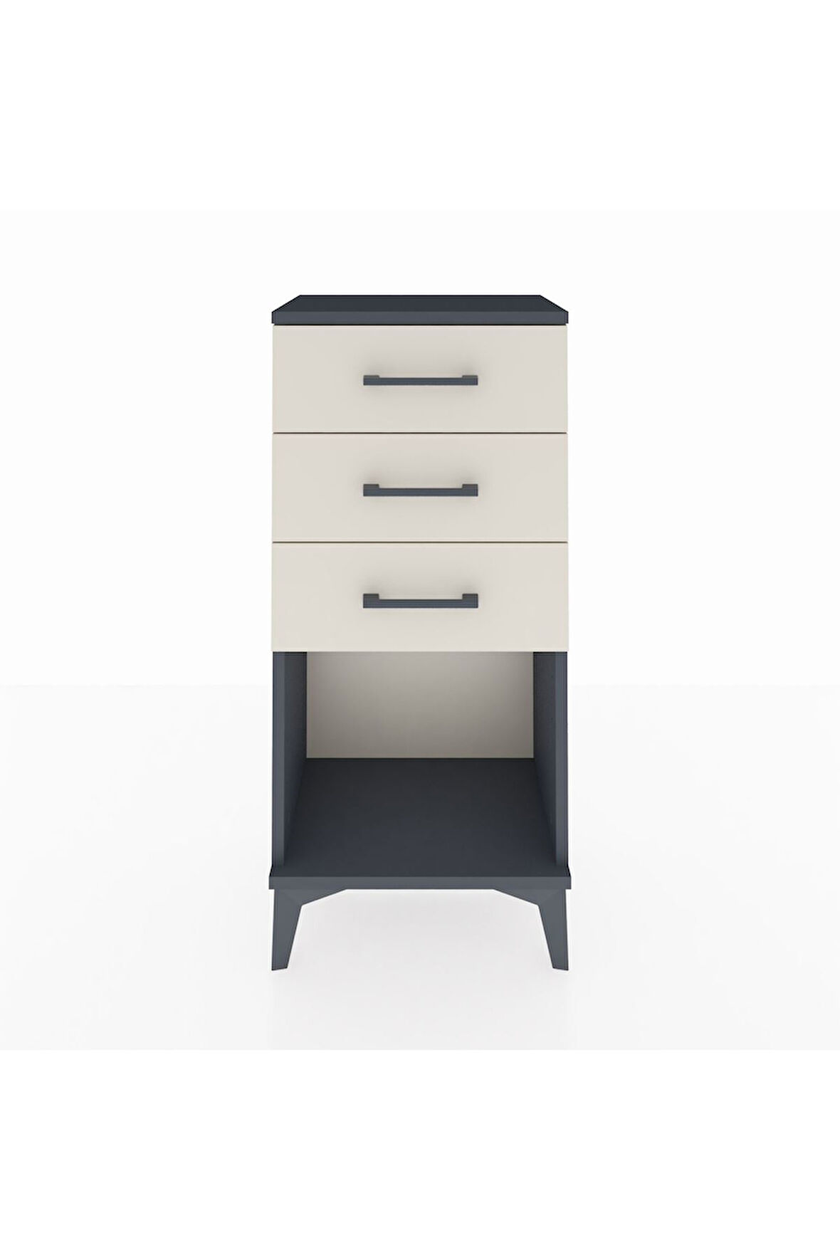 Arges Komodin 3 Çekmeceli 44x30x96 Antrasit-Aytaşı