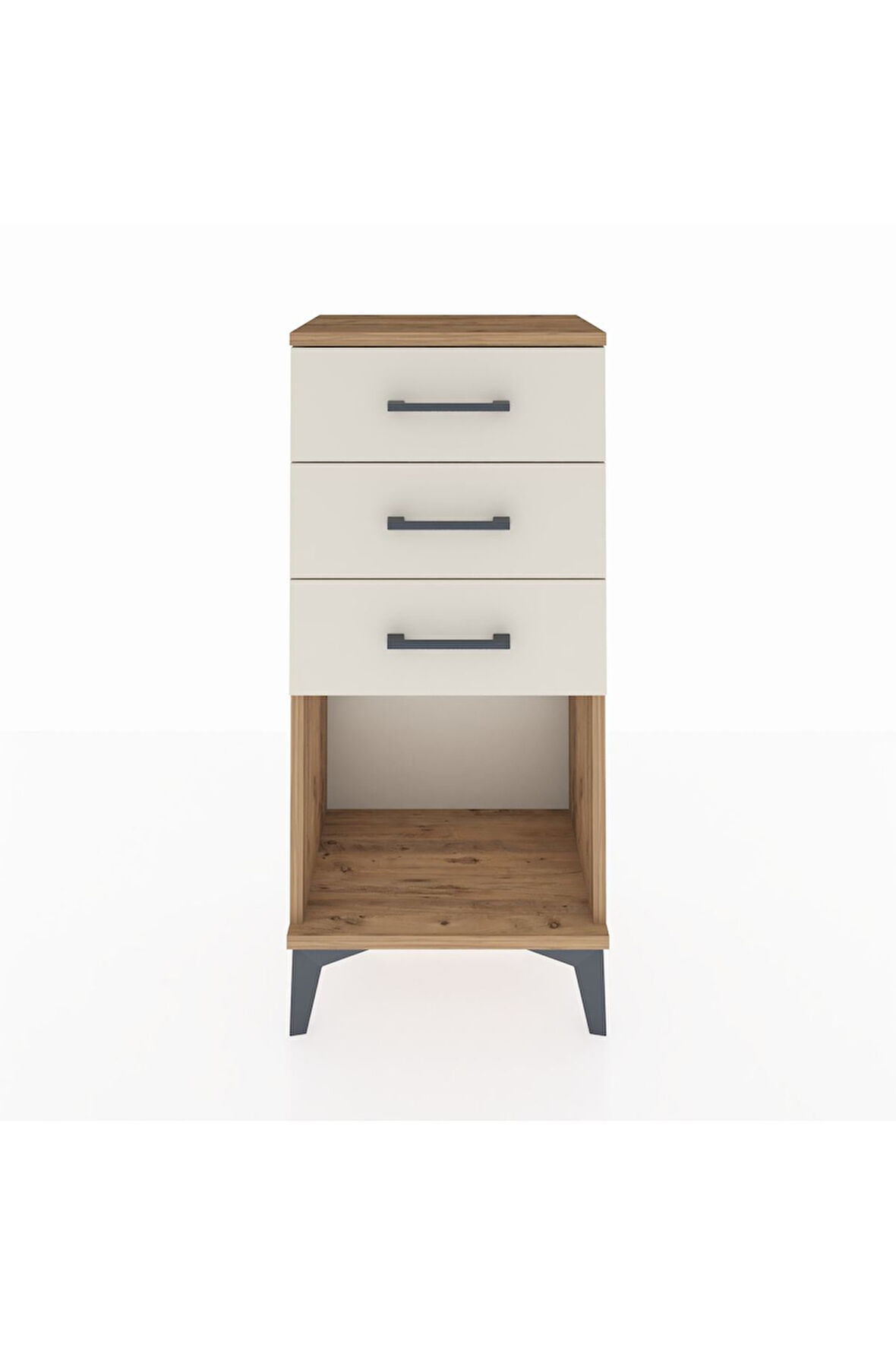 Arges Komodin 3 Çekmeceli 44x30x96 Çam-Aytaşı