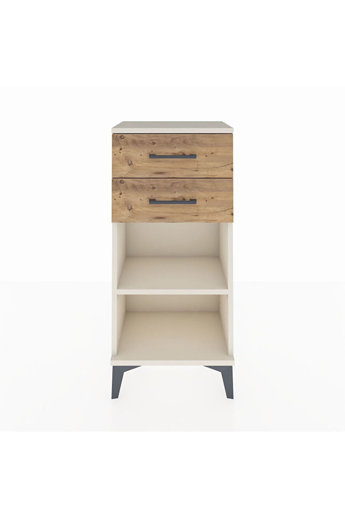 Arges Komodin Tek Raflı 2 Çekmeceli 44x30x96 Aytaşı-Çam