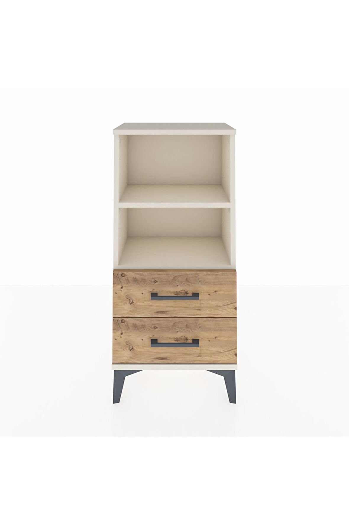 Arges Komodin 2 Raflı 2 Çekmeceli 44x30x96 Aytaşı-Çam