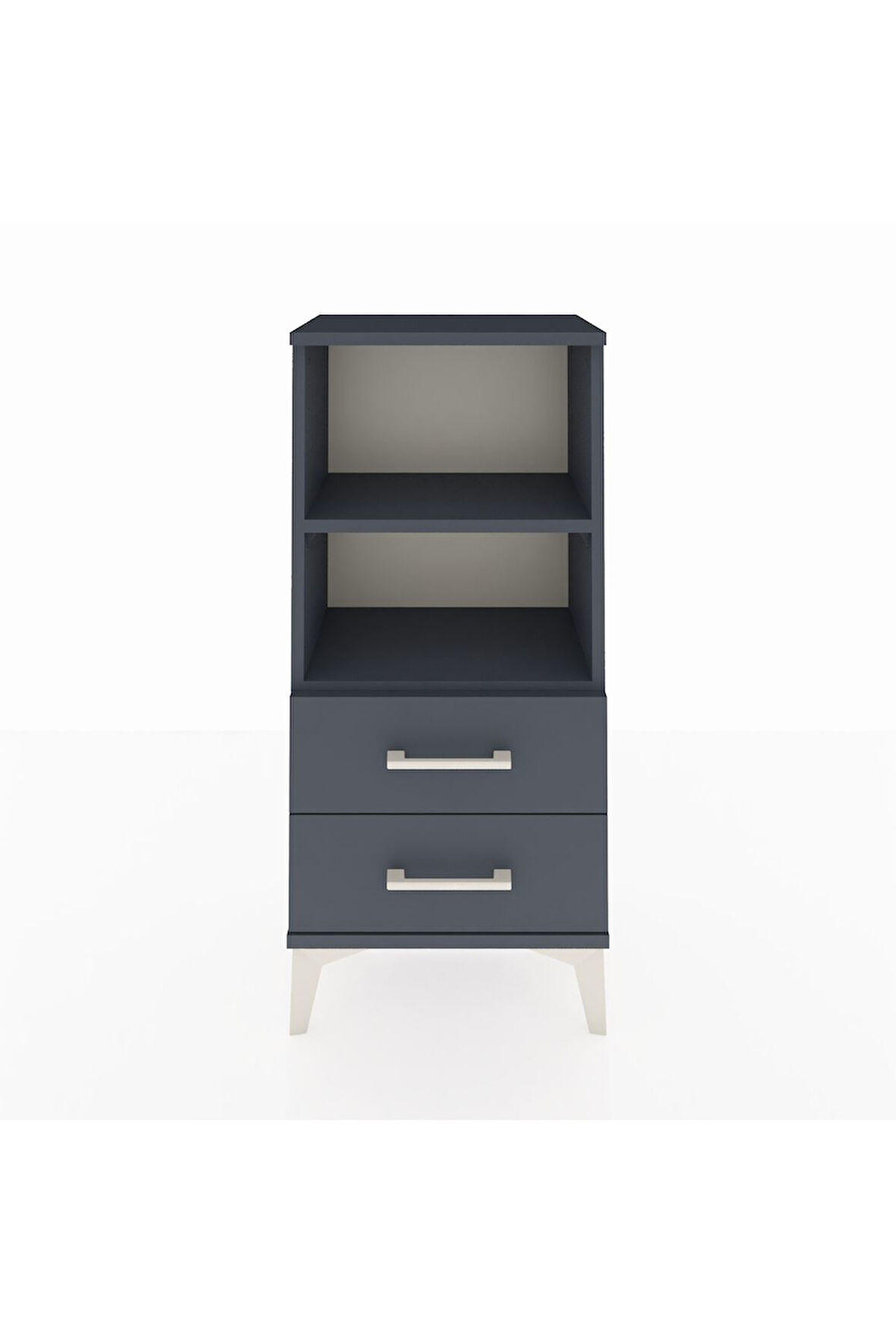 Arges Komodin 2 Raflı 2 Çekmeceli 44x30x96 Antrasit-Antrasit